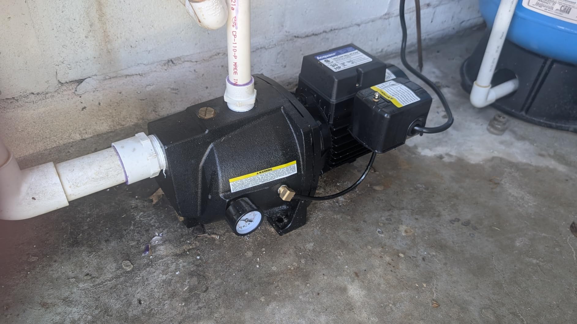 Acquaer Shallow Well Jet Pump, Cast Iron, Well Depth Up to 25ft customer photo 2