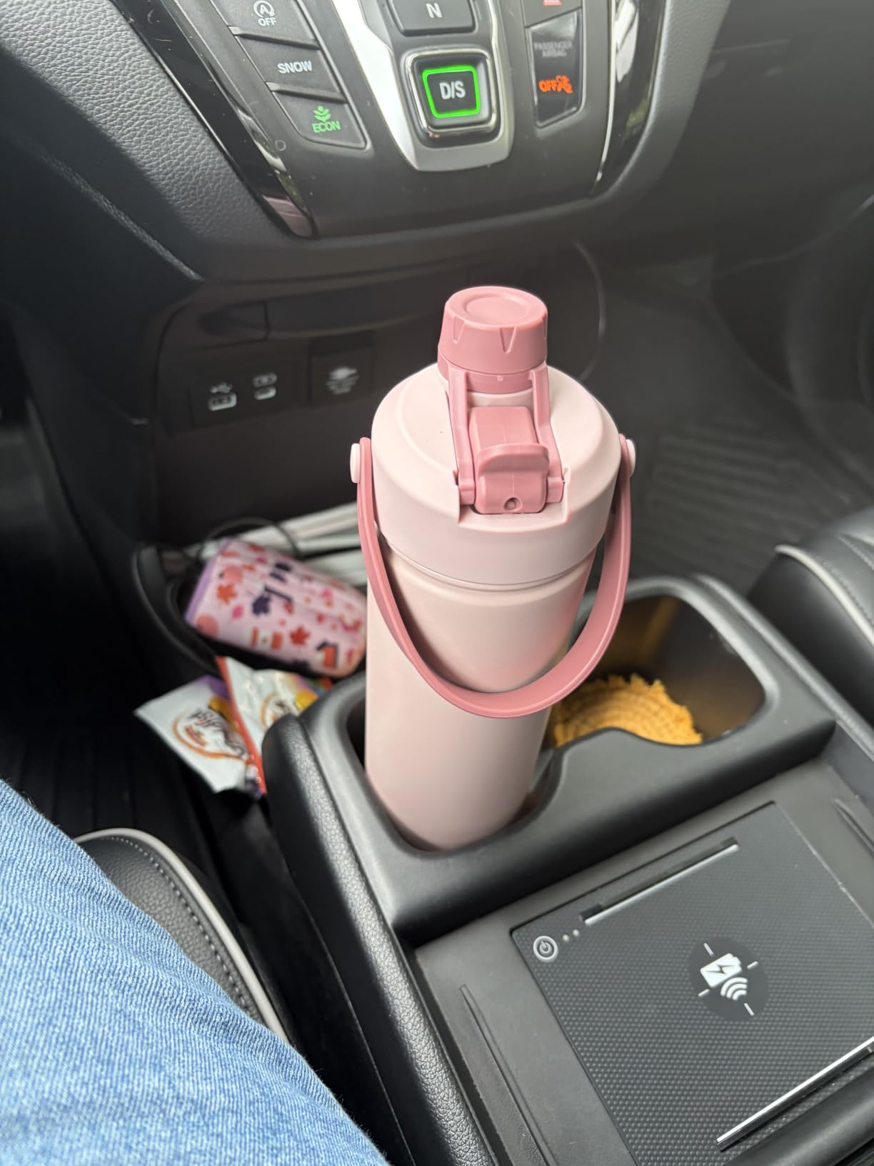 POWCAN 26 oz Insulated Water Bottle with 2-in-1 Straw and Spout Lid, Keep Cold 24H, Leak-Proof, Fits in Car Cup Holder, Stainless Steel Water Bottle for Sports, Travel, and School (Cotton Candy) customer photo 1
