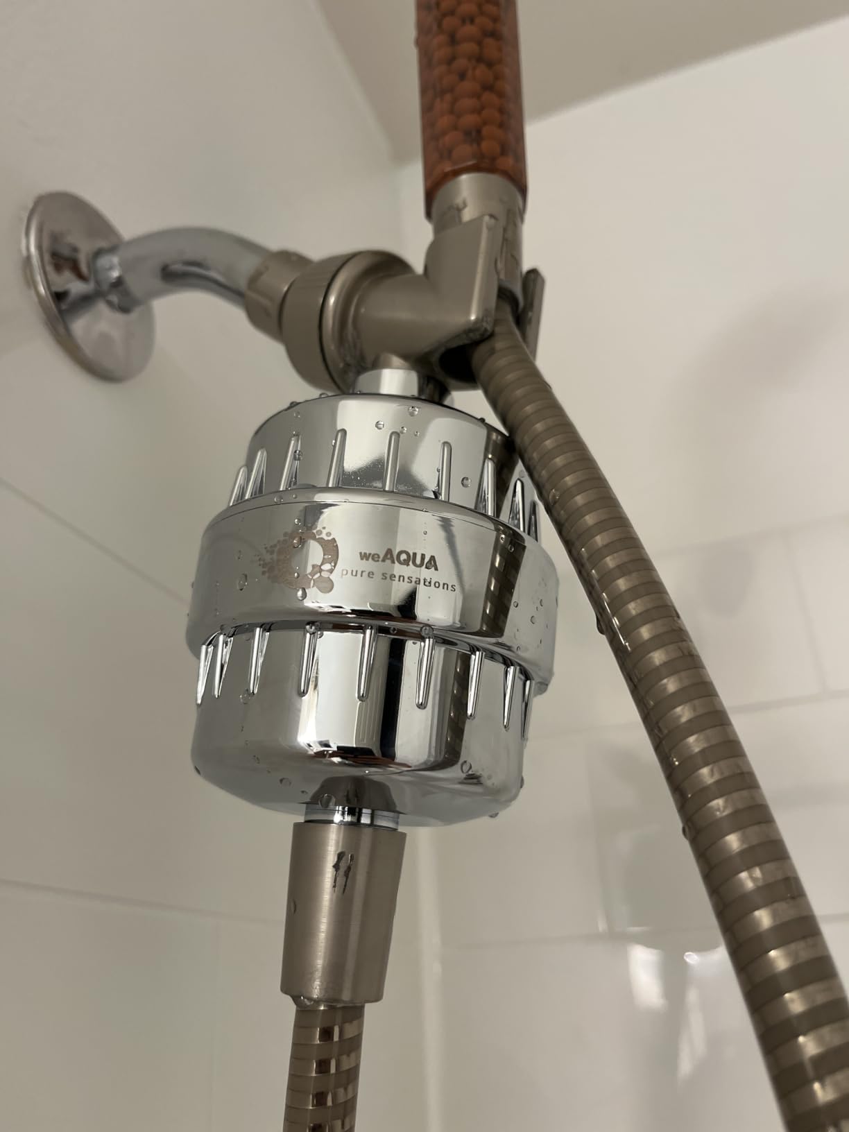 weAQUA Heavy Duty Shower Filter Family 2 PACK - 99% Removal for Hard Water, Chlorine, Fluoride, Heavy Metals, Micro-life, Organics (Chrome) customer photo 1