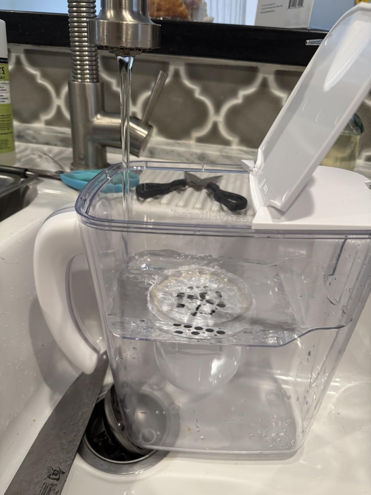 Clearly Filtered Water Filter Pitcher, 10 Cup BPA Free Water Filtration | Targets up to 365+ Contaminants, Reduces Fluoride, Lead, PFAS, Arsenic, Microplastics, Chlorine, NSF Certified, BPA Free customer photo 1