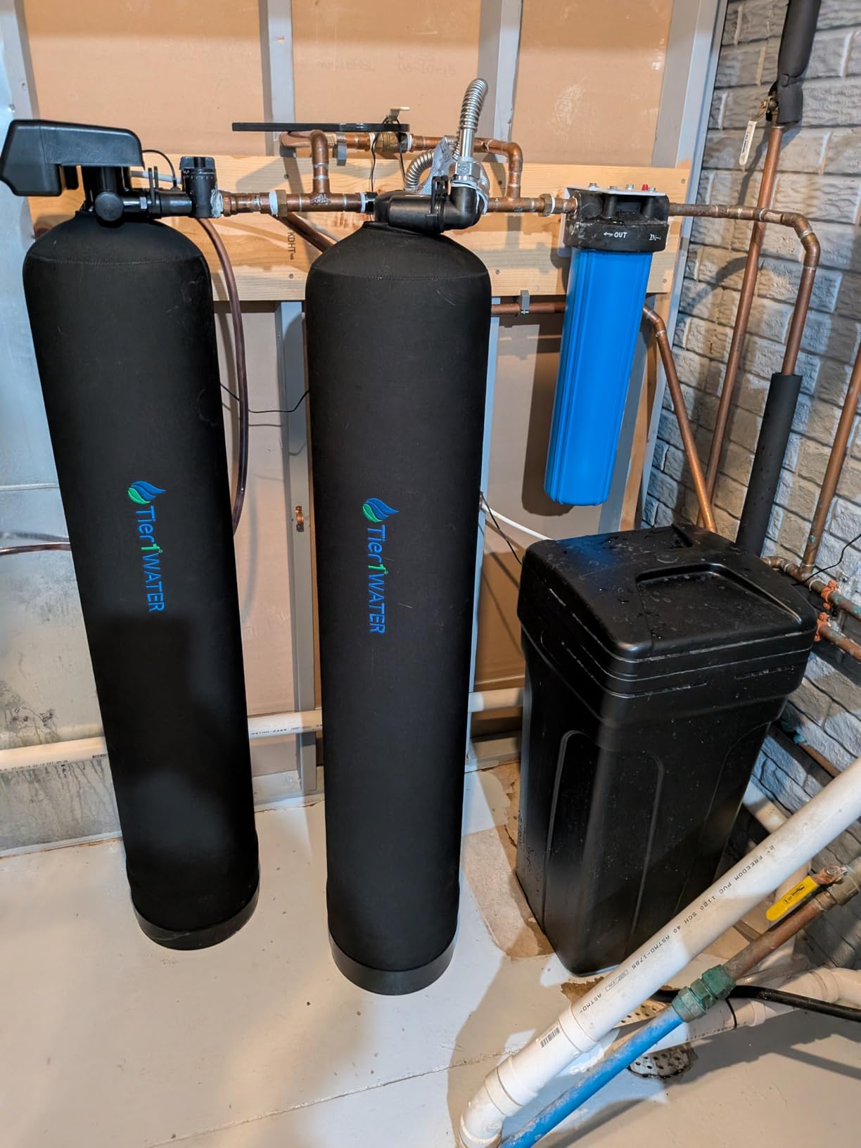 Tier1 Whole House Water Filter System | 450,000 Gallon Chloramine Reduction Capacity | Pre-Filled Upflow Tank with 1 Cu Ft Catalytic Granular Activated Carbon | Home Filtration System customer photo 1