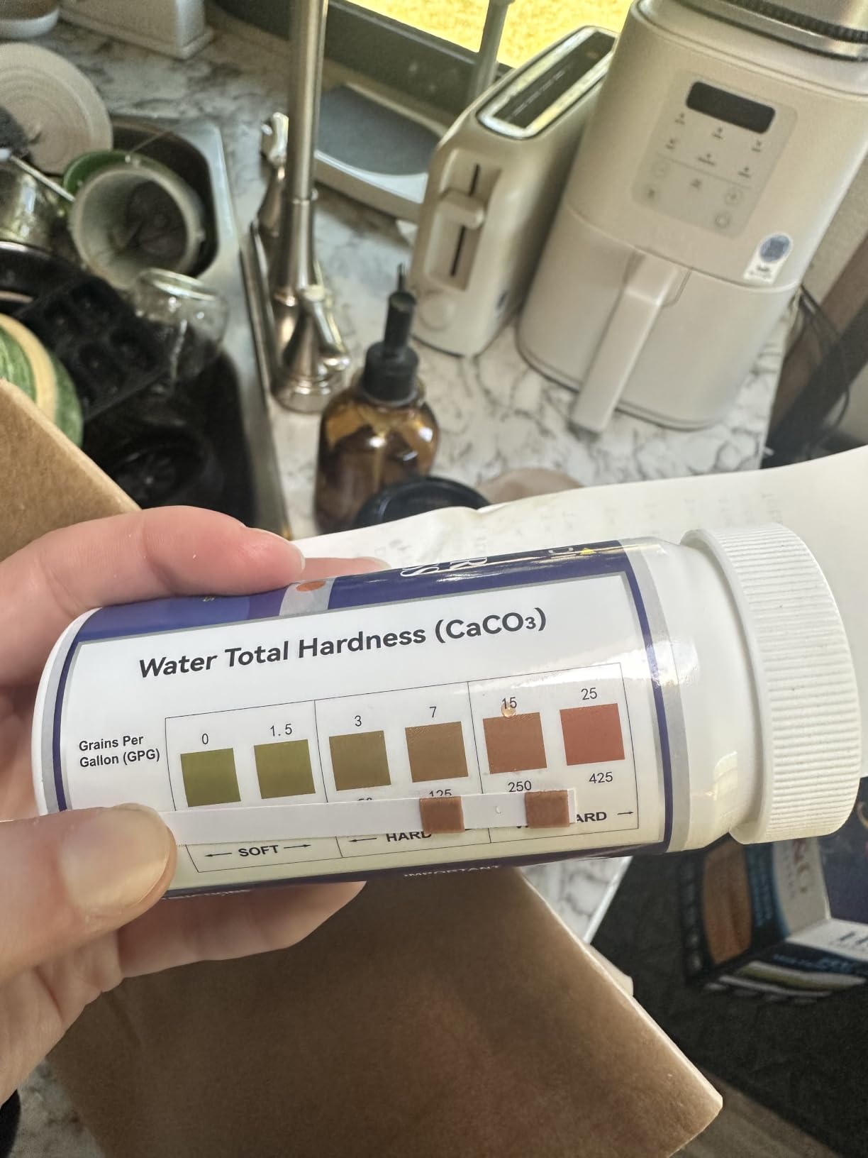 Water Hardness Test Kit,150 Strips-Double Color Pads with Sample Tube | Hard Water Test Kit for Home,Drinking Water Tap Water Well Pool Spa Water Softener Quick Accurate Water Quality Testing Kit customer photo 2