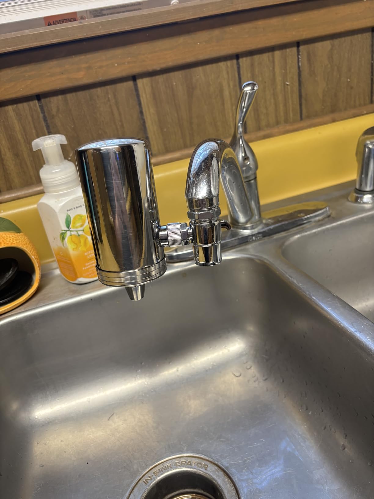 Frizzlife Water Filter for Sink Faucet, 2 Filters Certified Reduce 99% Lead, Heavy Metal For Skin Care, 360 Rotating 304 Stainless Steel Tap Purifier for Kitchen Sink/Bathroom, 700 Gallons, FS99 customer photo 1