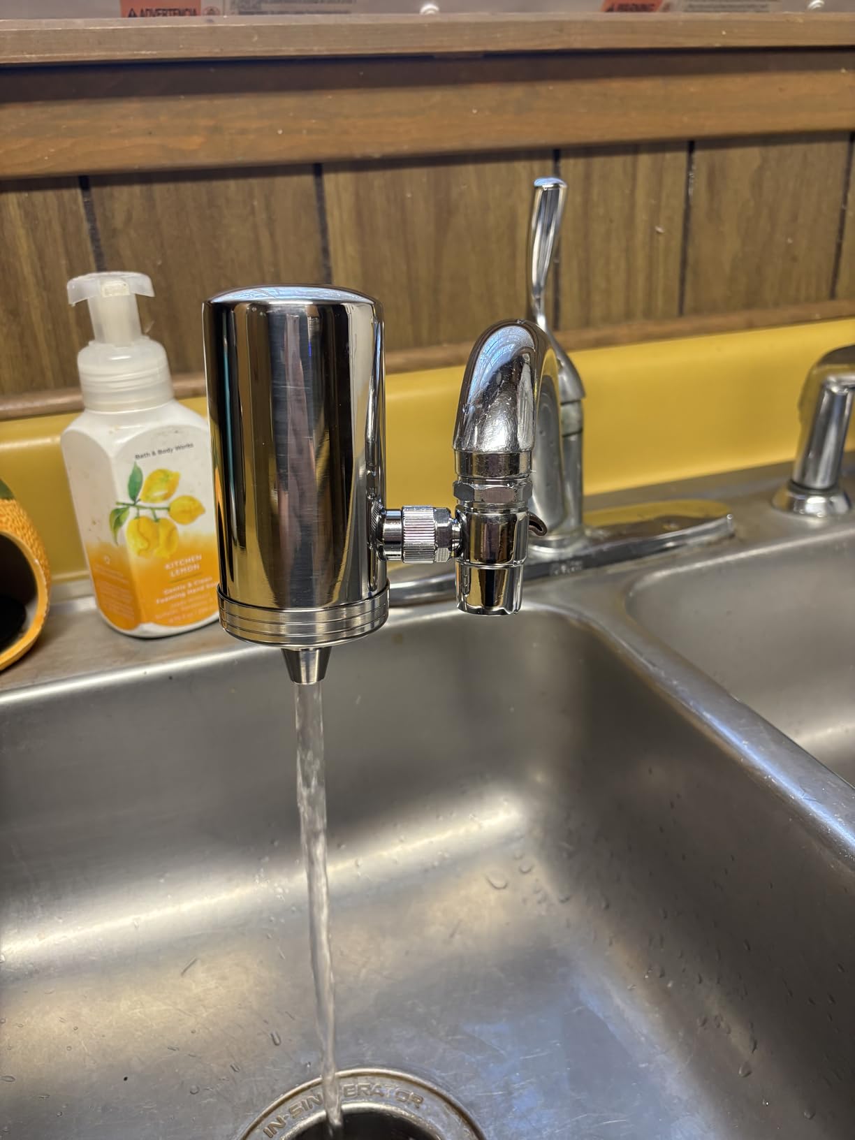 Frizzlife Water Filter for Sink Faucet, 2 Filters Certified Reduce 99% Lead, Heavy Metal For Skin Care, 360 Rotating 304 Stainless Steel Tap Purifier for Kitchen Sink/Bathroom, 700 Gallons, FS99 customer photo 2