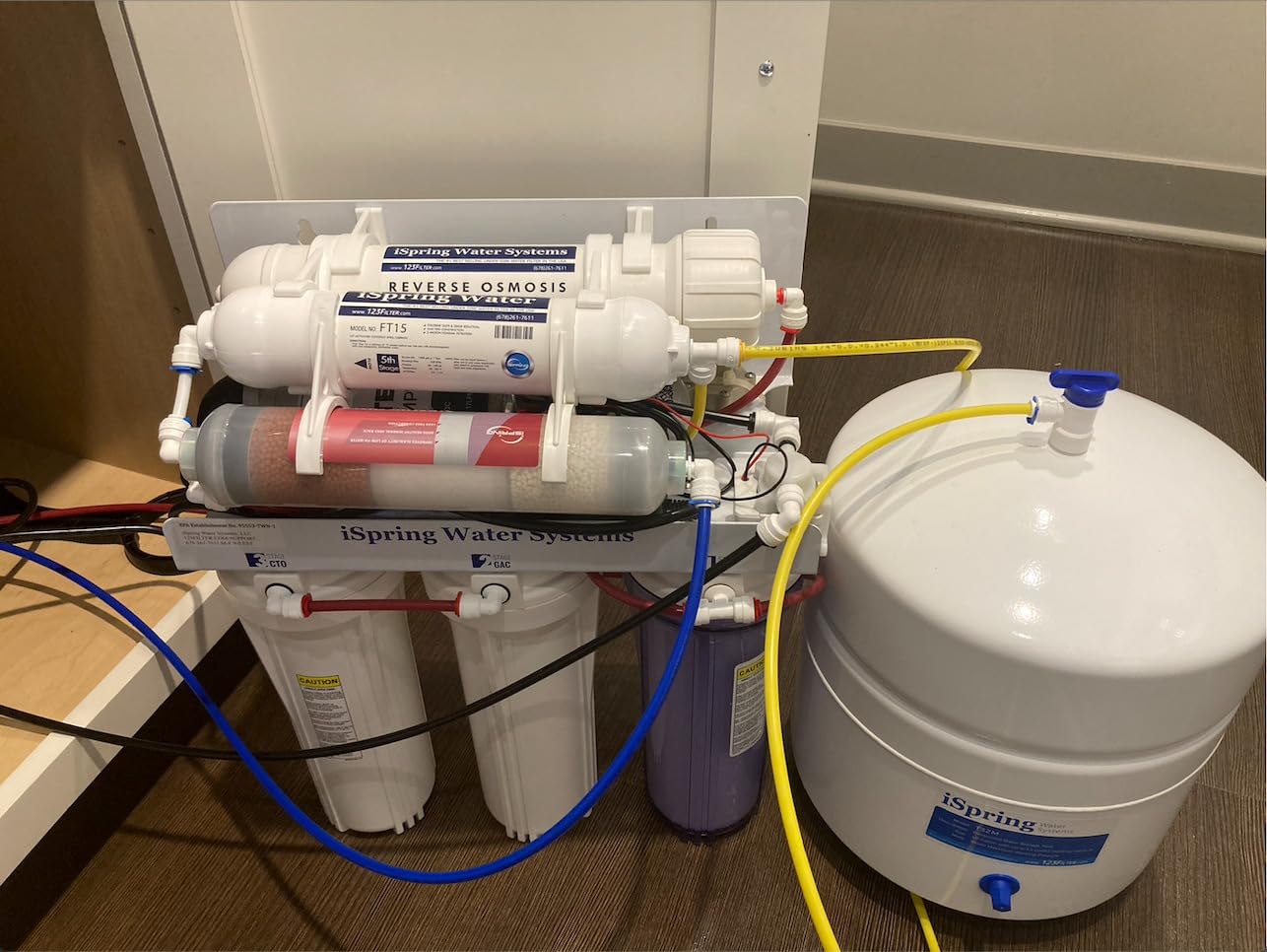 iSpring US31-PF 3-Stage Under Sink Water Filter System with Faucet, 1 Year | 10000 Gal, NSF/ANSI Certified, SGS-Tested, 2.5