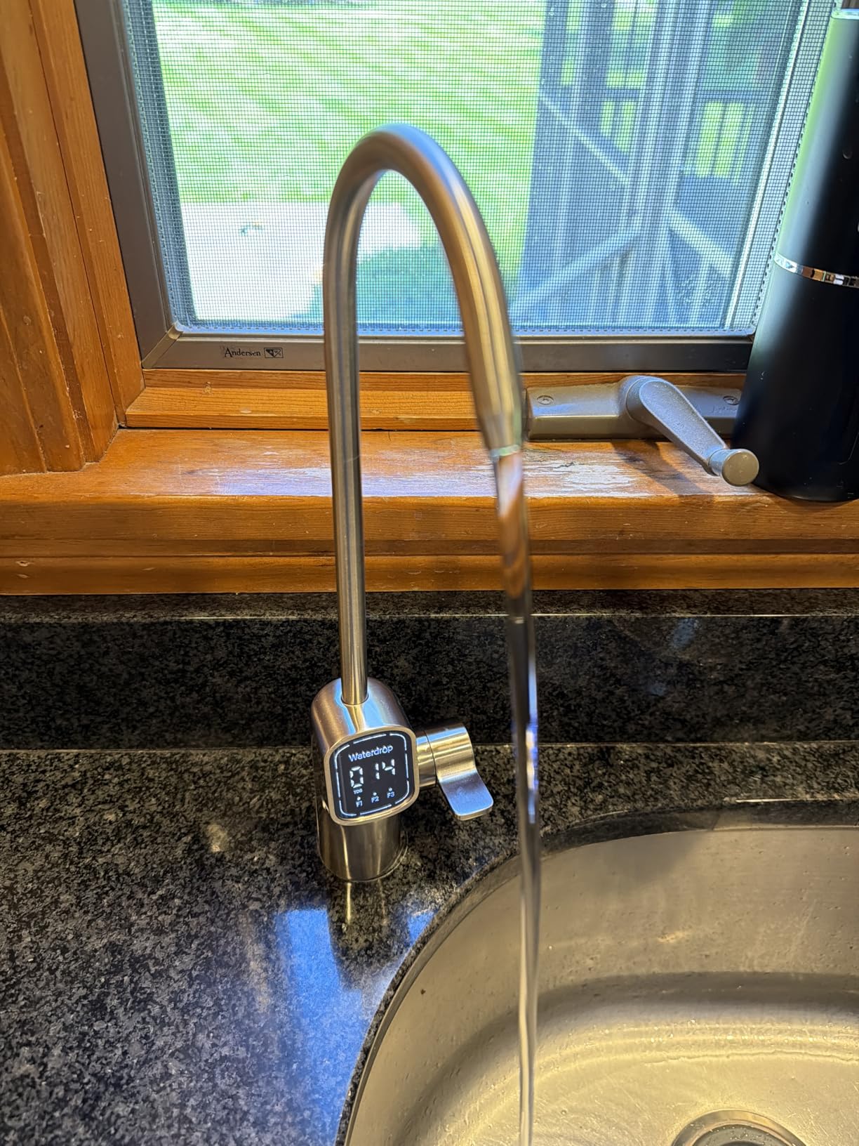 Waterdrop X8-WAN Alkaline Mineral Tankless Reverse Osmosis System, NSF/ANSI 42&58&372 Certified, 800 GPD RO Filter, 10-Stage Filtration Undersink RO System, 2:1 Pure to Drain, LED Faucet, BPA Free customer photo 1