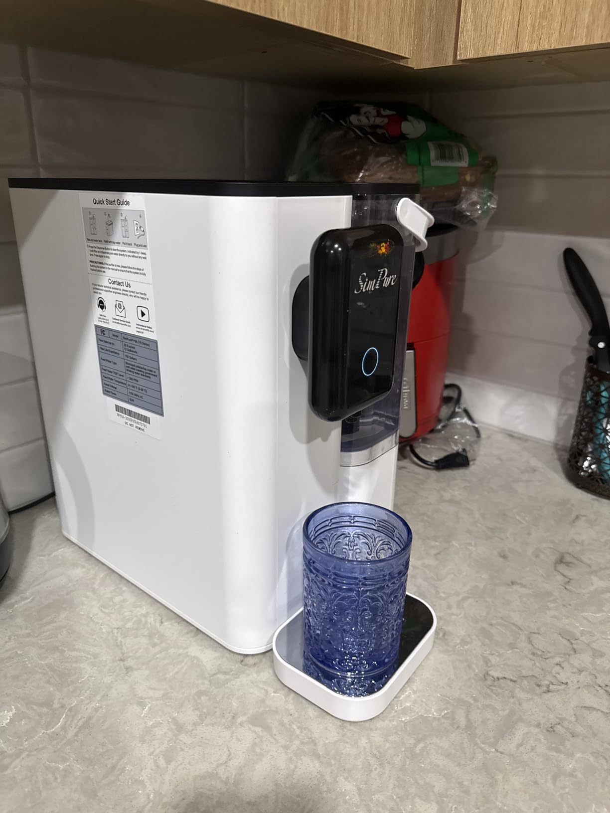 SimPure Y9A UV Countertop Reverse Osmosis Water Filter, Alkaline Remineralization, 6-Stage Purification, 300 GPD customer photo 2