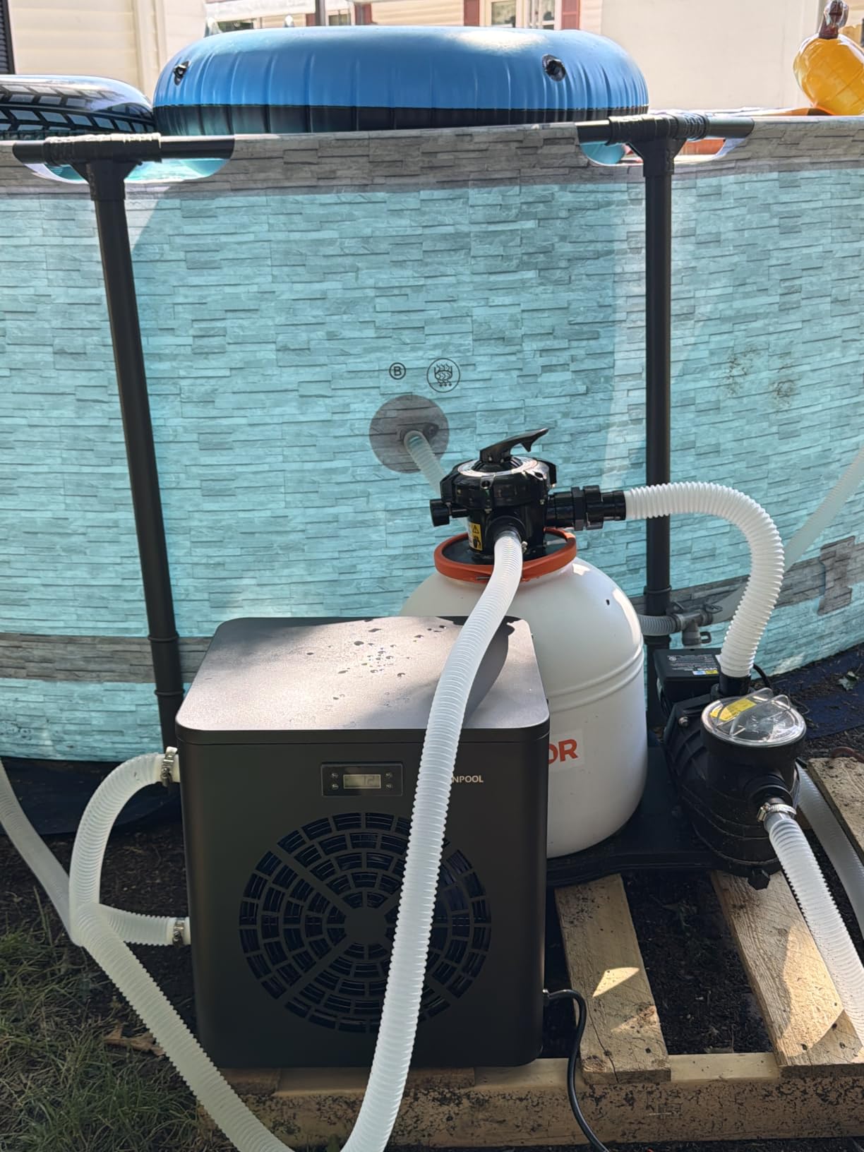 Electric Pool Heater, 30,000 BTU Pool Heat Pump for Above Ground Pools Up to 7000 Gallons, WiFi Control, 120V Titanium Heat Exchanger, V7 Plus customer photo 1