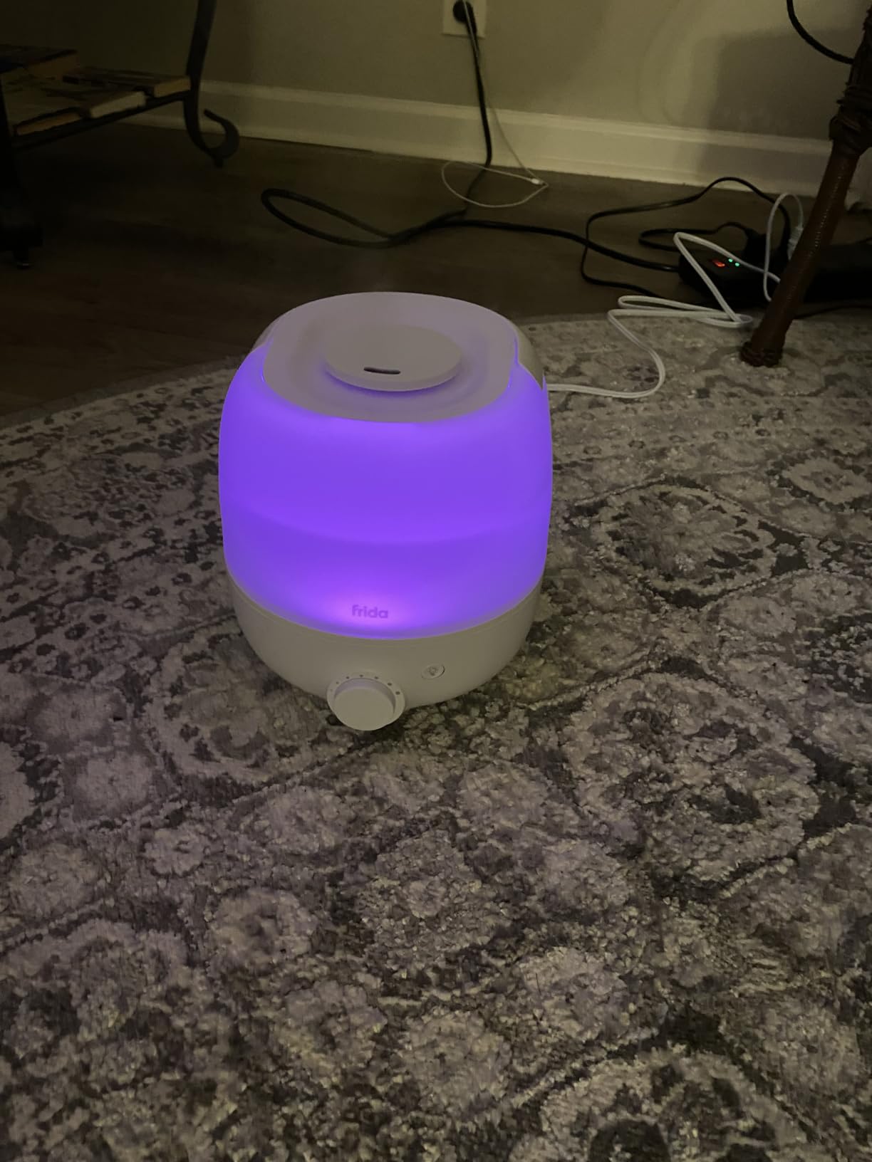Frida Baby 3-in-1 Cool Mist Humidifier for Large Rooms, Top Fill Humidifier for Bedroom, Allergy Relief, 60 Hour Runtime + Nightlight, Auto Shut-Off, Quiet, Carry Handle, Essential Oil Diffuser customer photo 2