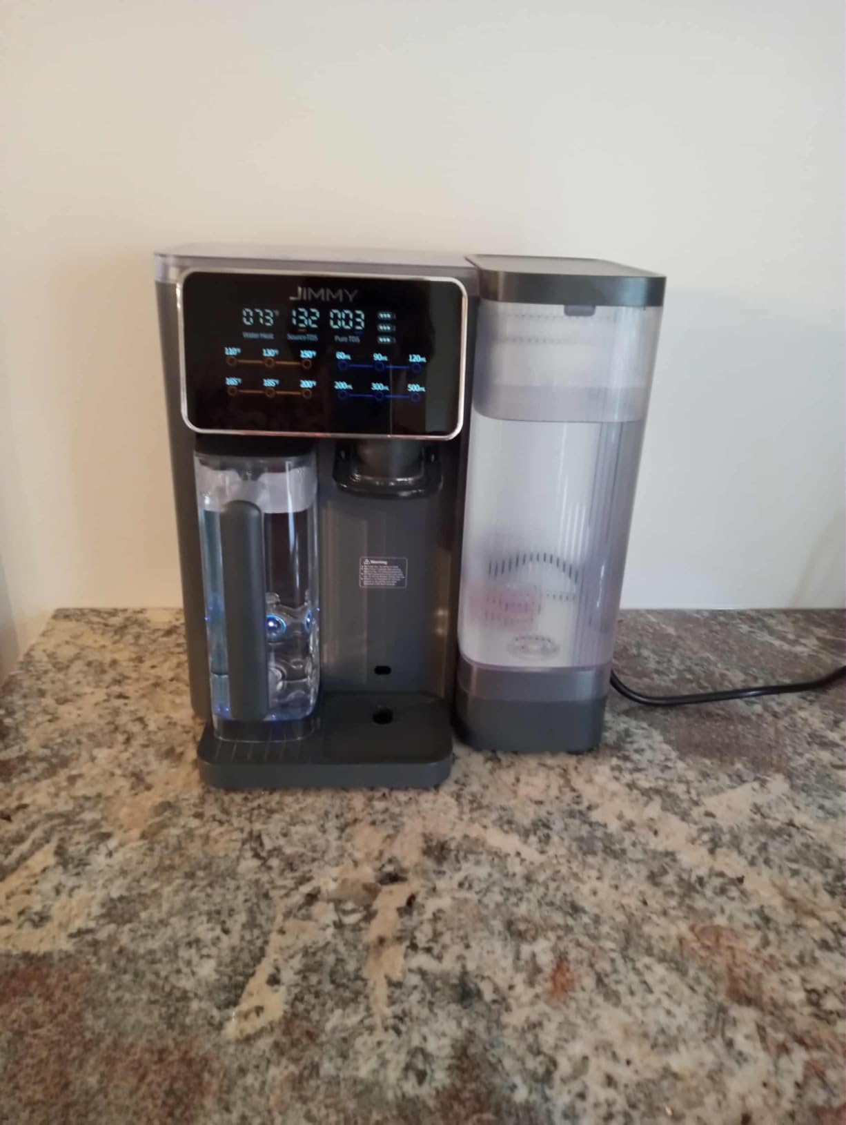 JIMMY R9 Countertop Reverse Osmosis Water Filter, 7-Stage Purification with Remineralization and UV, Instant Heating customer photo 1