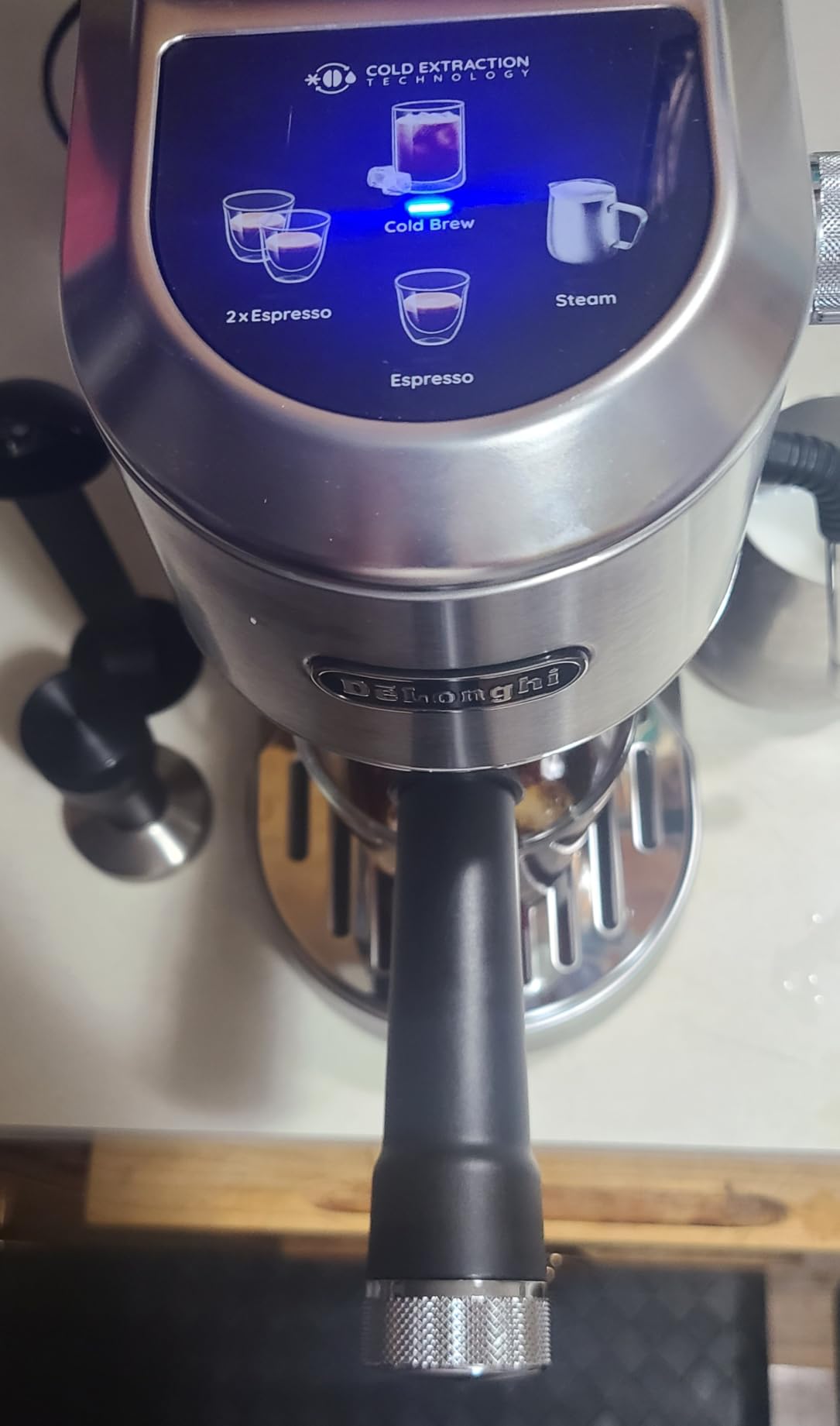 De'Longhi Dedica Duo Compact Espresso Machine - Cold Brew Coffee Maker with Milk Frother Wand- for Espresso, Hot & Iced Coffee, Cappuccinos, Lattes & Home Barista Brewing, Pistachio Green customer photo 2