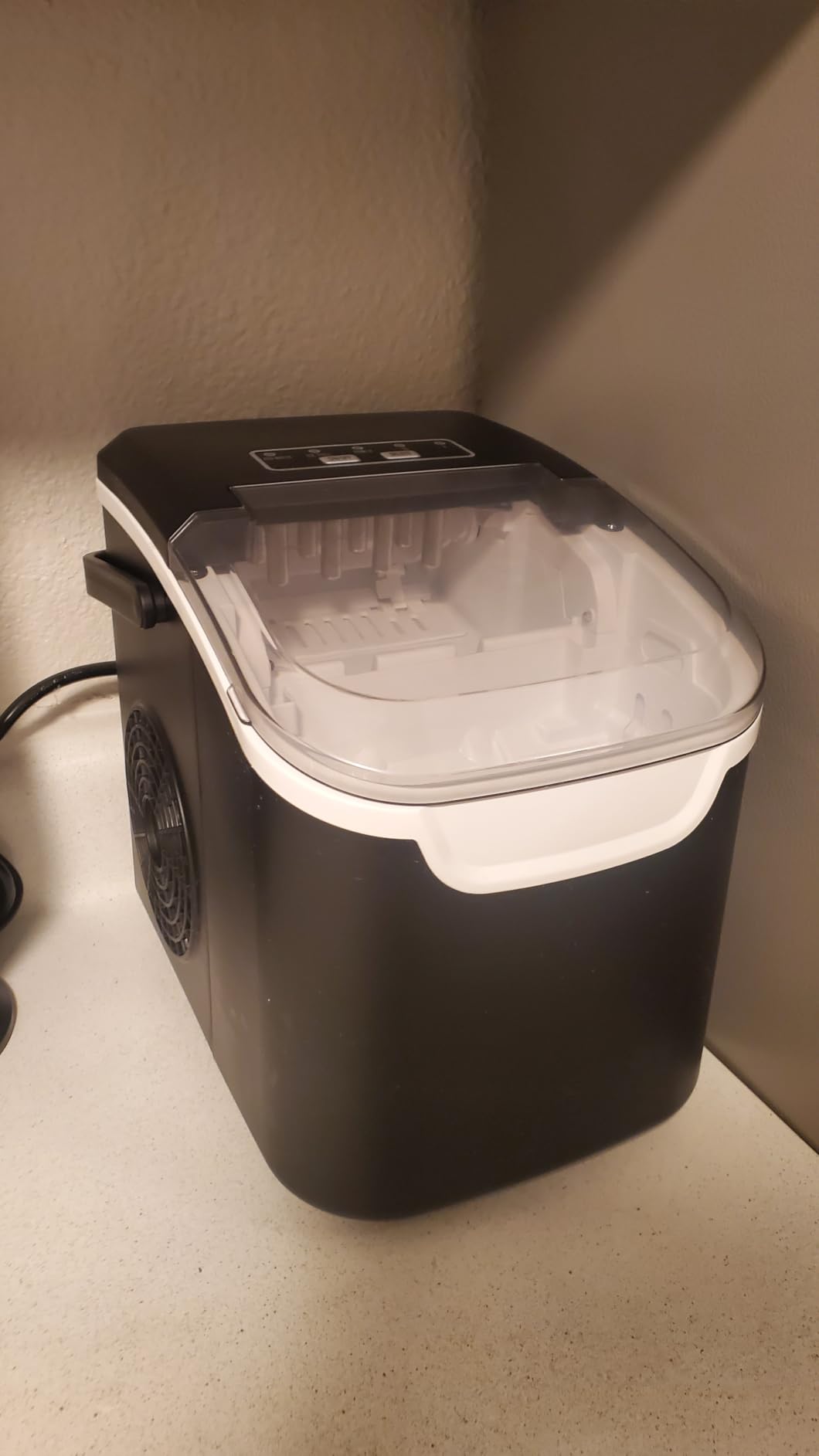 Countertop Ice Maker Machine, 8 Ice Cubes in 6 mins, 26lb/Day Ice with 2 Sizes- Portable Mini, Energy Saving & Basket/Scoop for Home/Party/Travel/Camping/Bar, Black customer photo 2