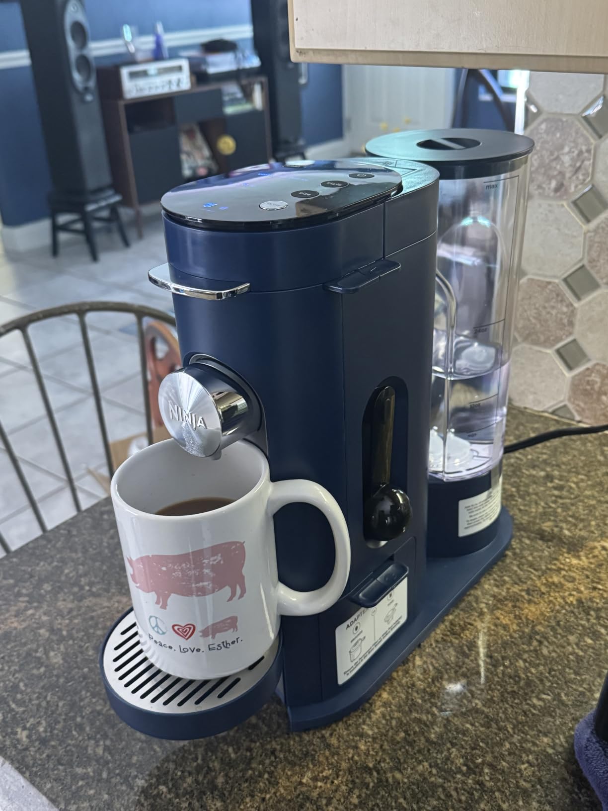 Ninja Pods & Grounds Iced Coffee Maker, K-Cup Pod Compatible, Navy, PB041NV, Single-Serve, Brews Grounds, Compact Design, 56-oz. Reservoir, 6-oz. Cup to 24-oz. Travel Mug Brew Sizes customer photo 2