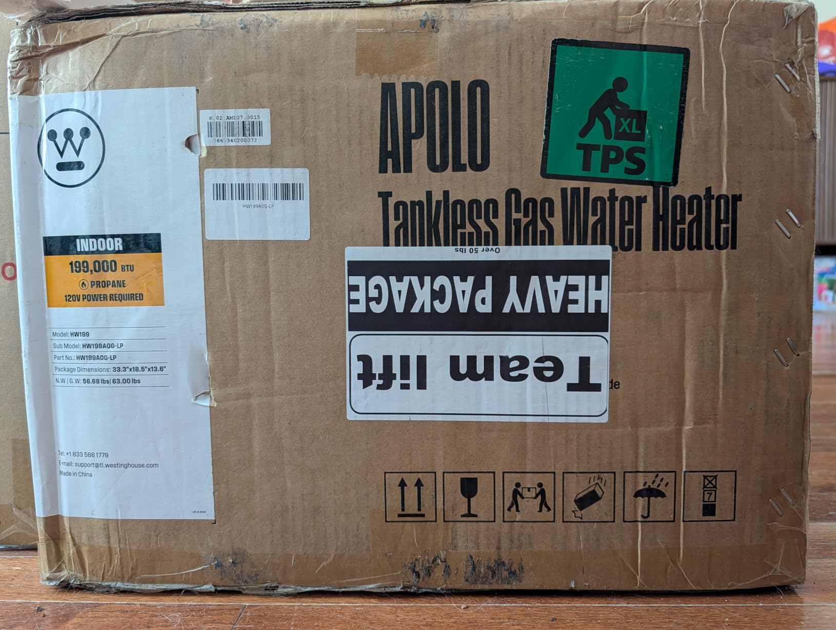 Westinghouse Tankless Water Heater Gas Indoor, 7.9 GPM 180,000 BTU | Whole House Natural Gas Heater, Smart WiFi App Control, Plus/Minus 1F Temperature Stability customer photo 2