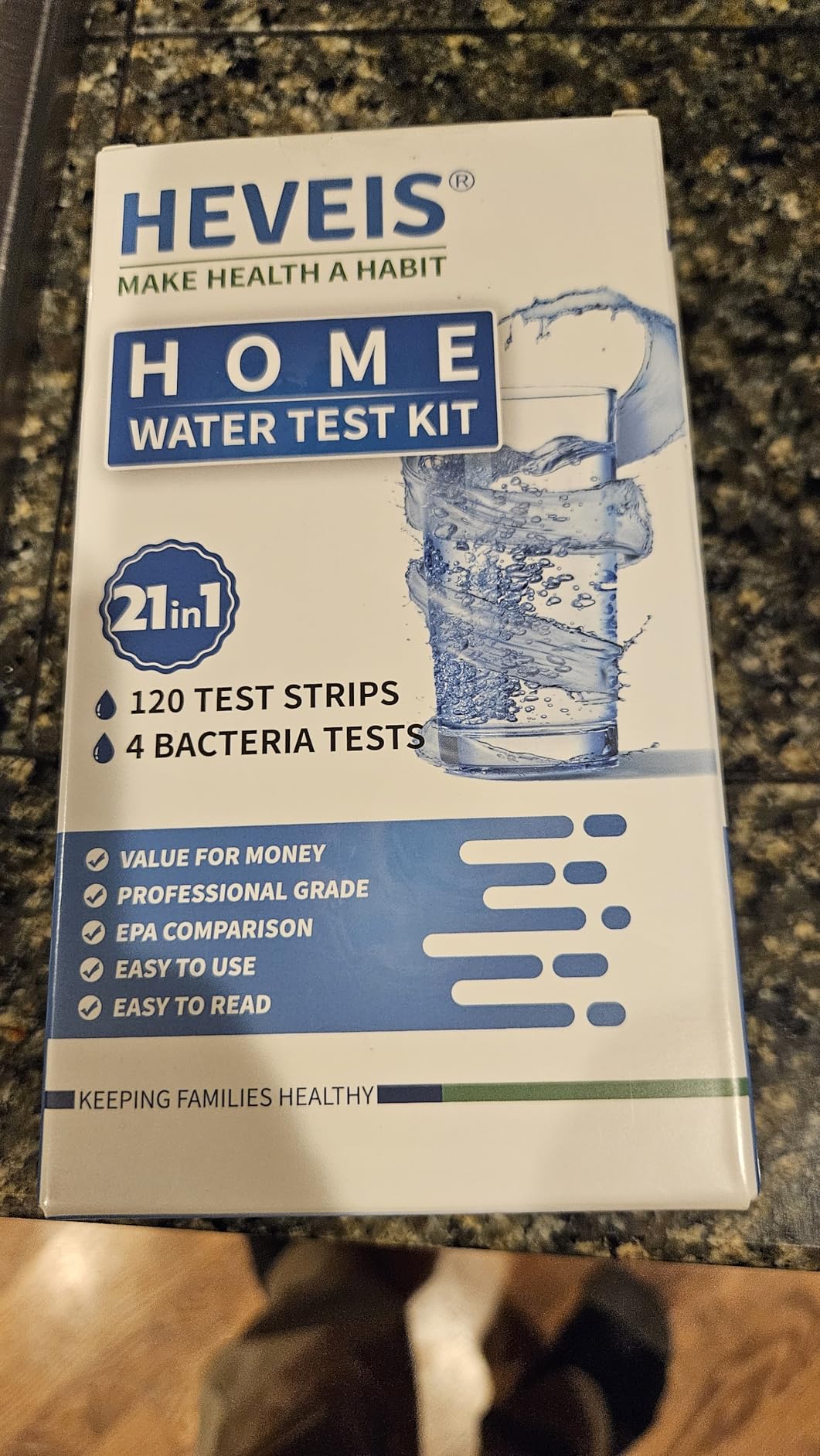 21-in-1 Home Drinking Water Testing Kit - 120 Strips + 4 Bacteria Tests - Tap and Well Water Test Kit, Easy to Test and Read for Hardness, Lead, Iron, Fluoride, pH, Copper, Bacteria and More customer photo 1