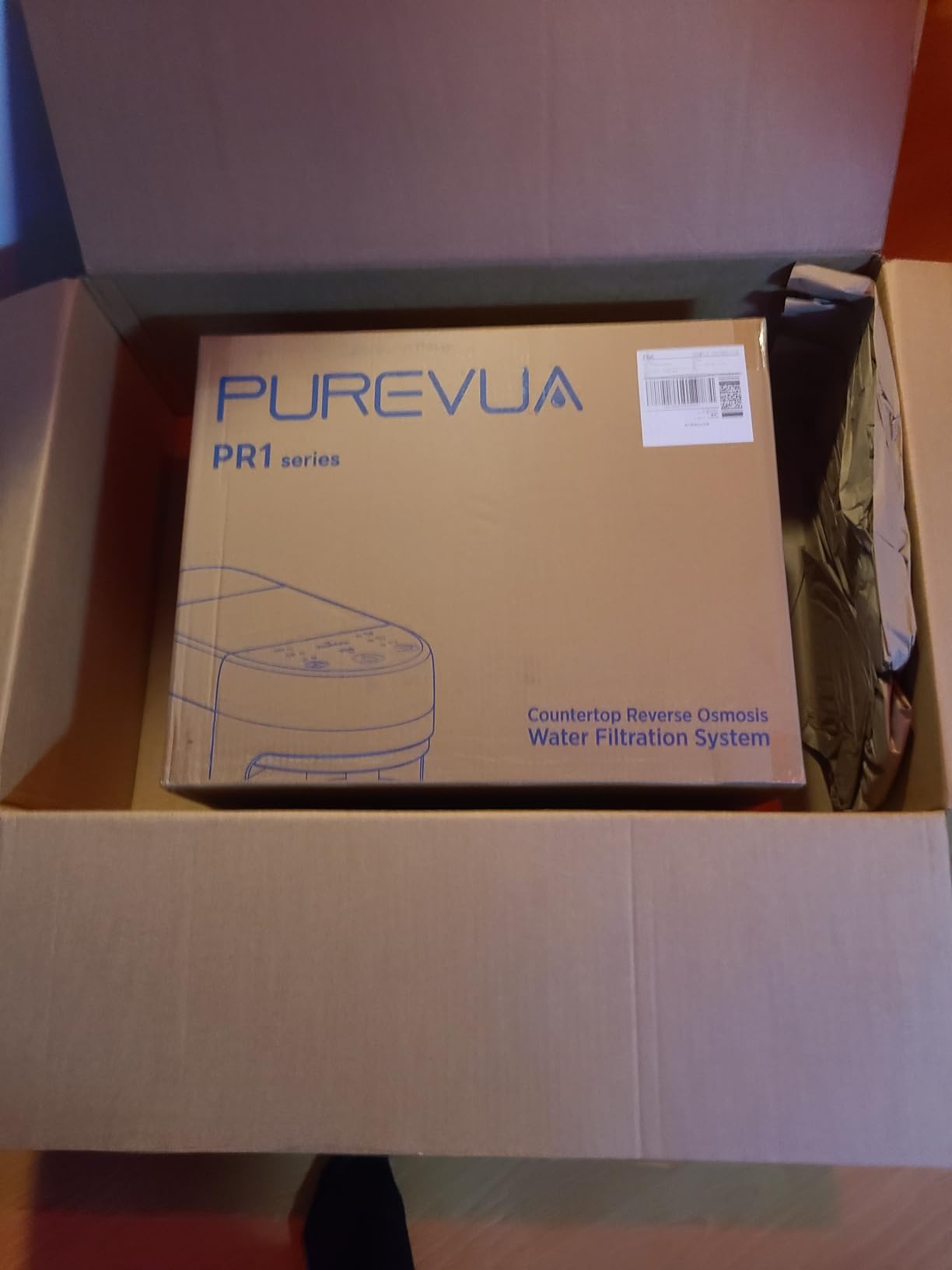 PR1-P Countertop Reverse Osmosis Water Filter System, 5 Stage RO Filtration Purifier No Plumbing Machine for Home Counter Top with 68 fl.oz(2L) Glass Pitcher, TDS and Filter Life Detection customer photo 2