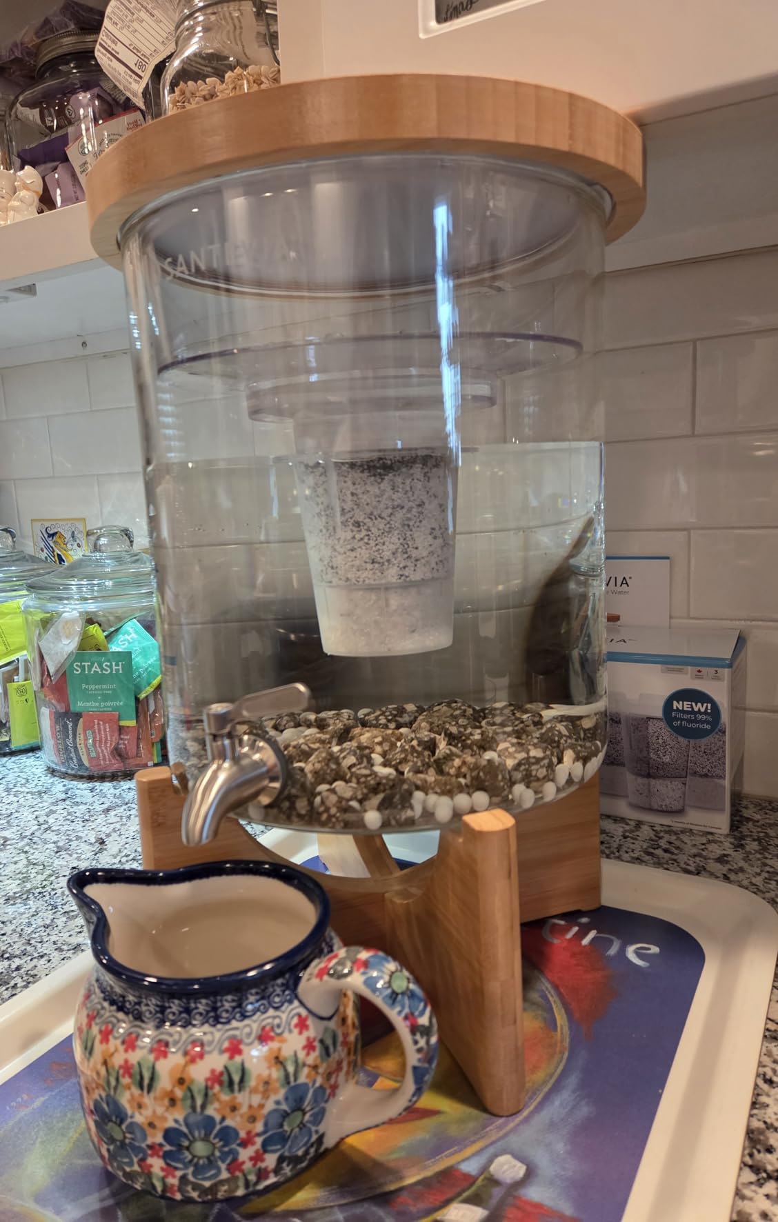 Santevia Glass Water Filtration System - Countertop Filter for Fluoride & Chlorine Removal customer photo 2