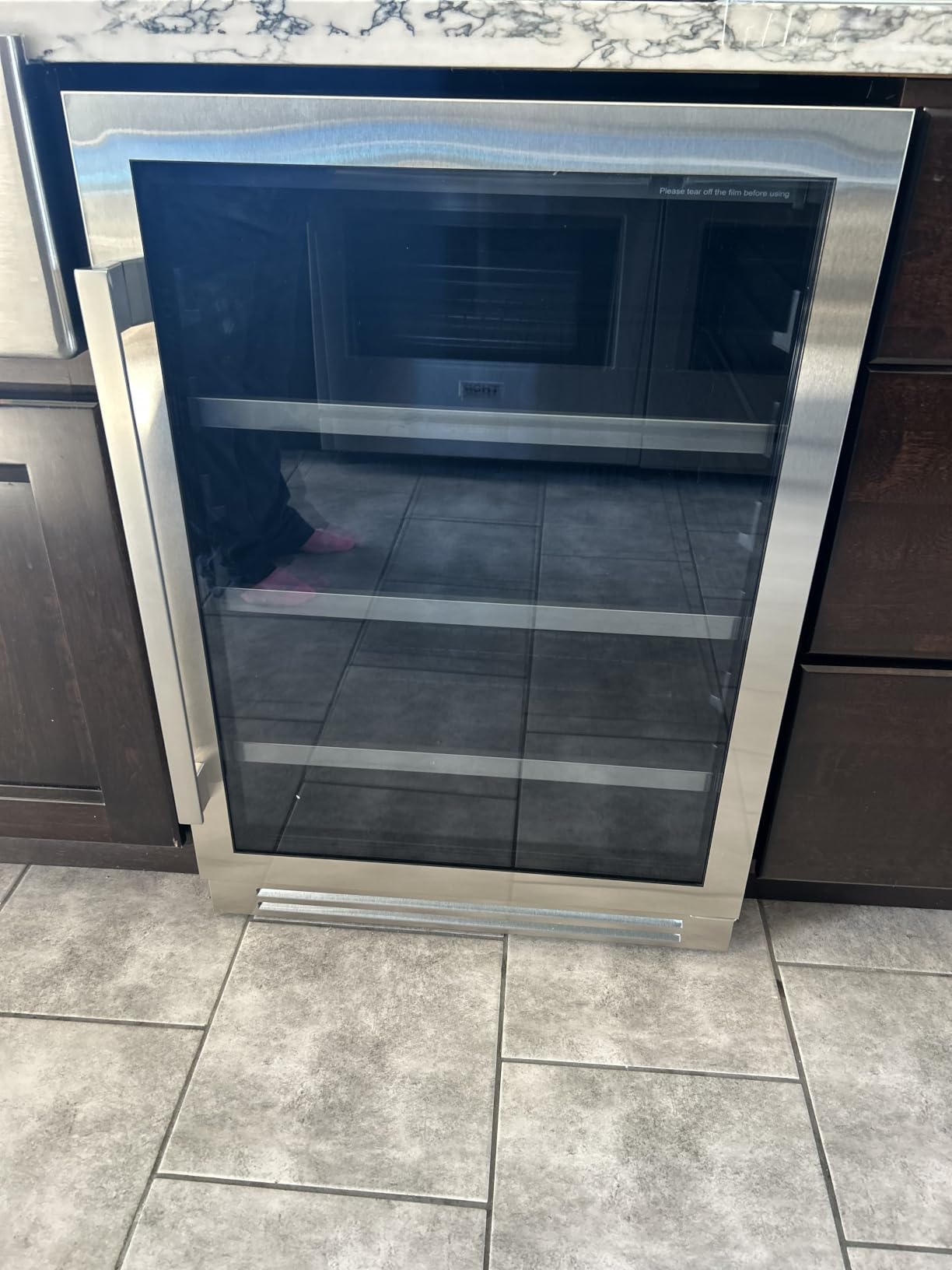Ca'Lefort 24 Inch Wine & Beverage Refrigerator, 60 Can & 20 Bottle | 36-72°F Touch Control, Dual-Pane Glass Door, Adjustable Shelves, 3 Color LED, Built-In or Under Counter for Home Bar Kitchen customer photo 1