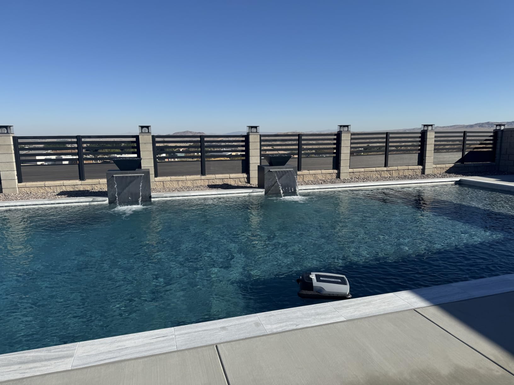 Betta Flex Solar-Powered Robotic Pool Skimmer - Cordless with Dual Cleaning Modes, Soft-Touch Pool Protection. Compatible with Infinity Edge, In-Ground & Above-Ground Pools (Blue) customer photo 1