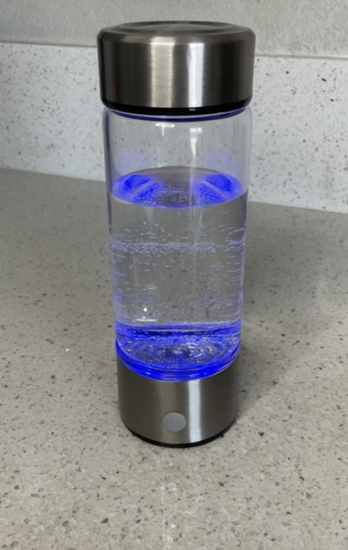 Aqua Vital Hydrogen Water Bottle 2026 Generator 16 oz/470 ml SPE-PEM Ionized H2 Hydration Bottle USB-C Rechargeable Glass Flask with Auto Shut-Off Portable Sports & Travel Hydrogenated Water Machine customer photo 1