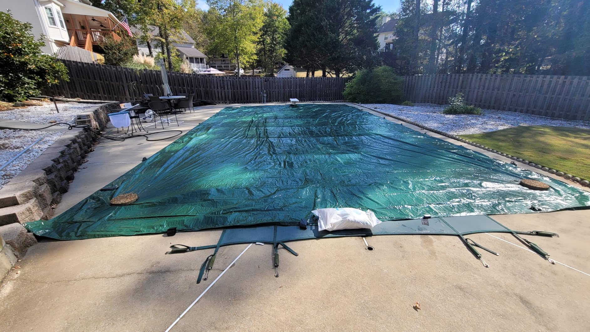 Robelle 18 x 36 ft Heavy Duty Green Winter Pool Cover for Inground Pools, 5 ft Overlap, Solid 8 x 8 Scrim, 2.36 oz/yd2, 10-Year Warranty customer photo 1