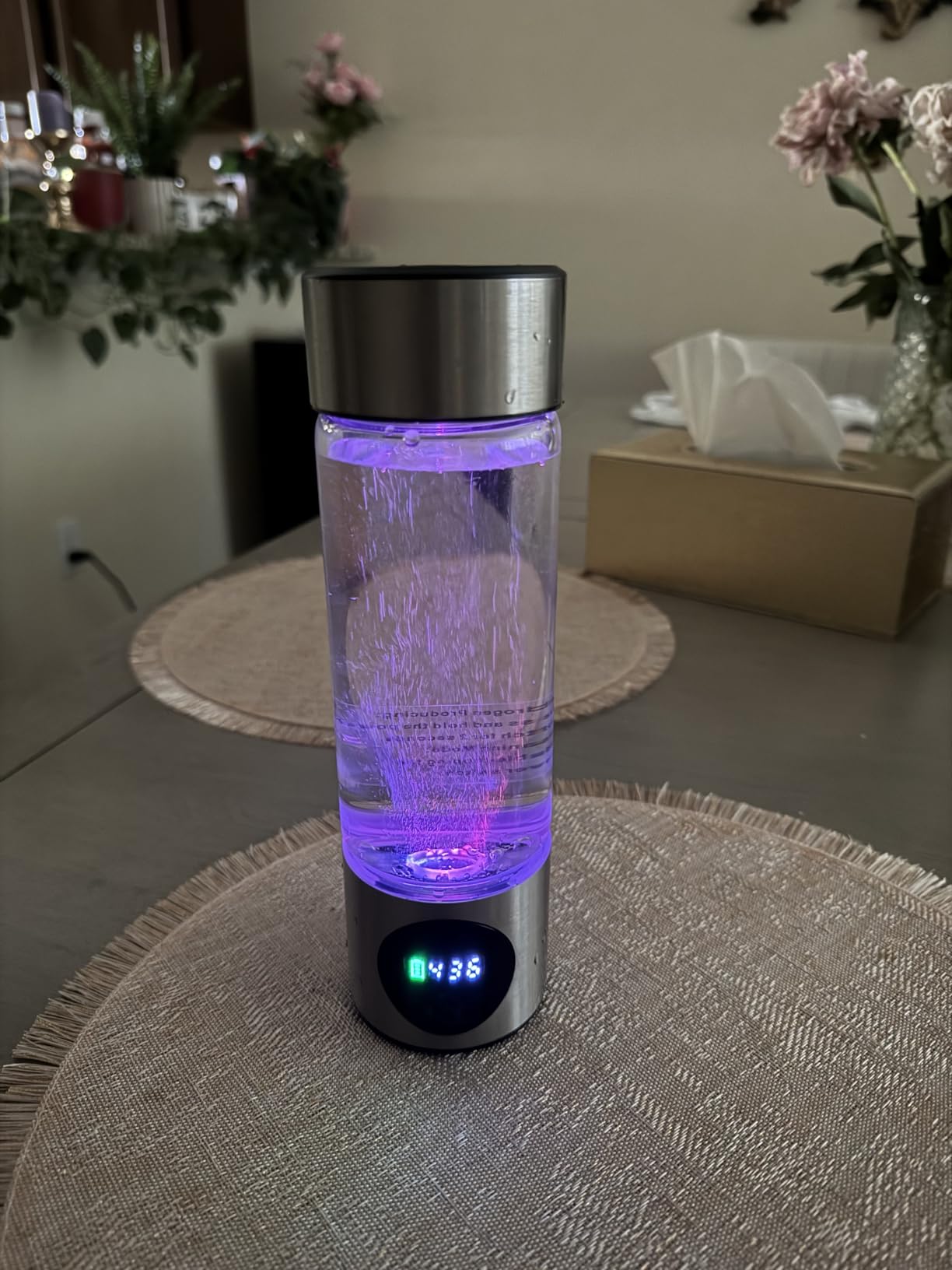 5.0 New Upgraded Hydrogen Water Bottle - Hydrogen Concentration up to 6000 PPB【Certified Hydrogen Generator】 2025 SPE/PEM Technology Odorless Double Hydrogen Content for Sports/Home/Office/Travel customer photo 2