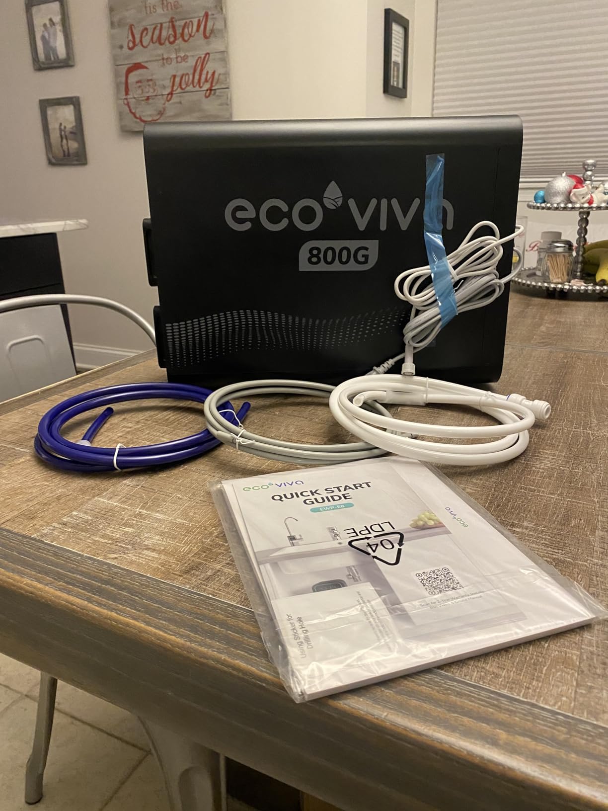 Ecoviva E8 800 GPD Reverse Osmosis Water Filter, 9-Stage Filtration RO System, Undersink Water Purifier, Reduces TDS, 2.5:1 Pure to Drain, Tankless, LED Smart Faucet customer photo 2