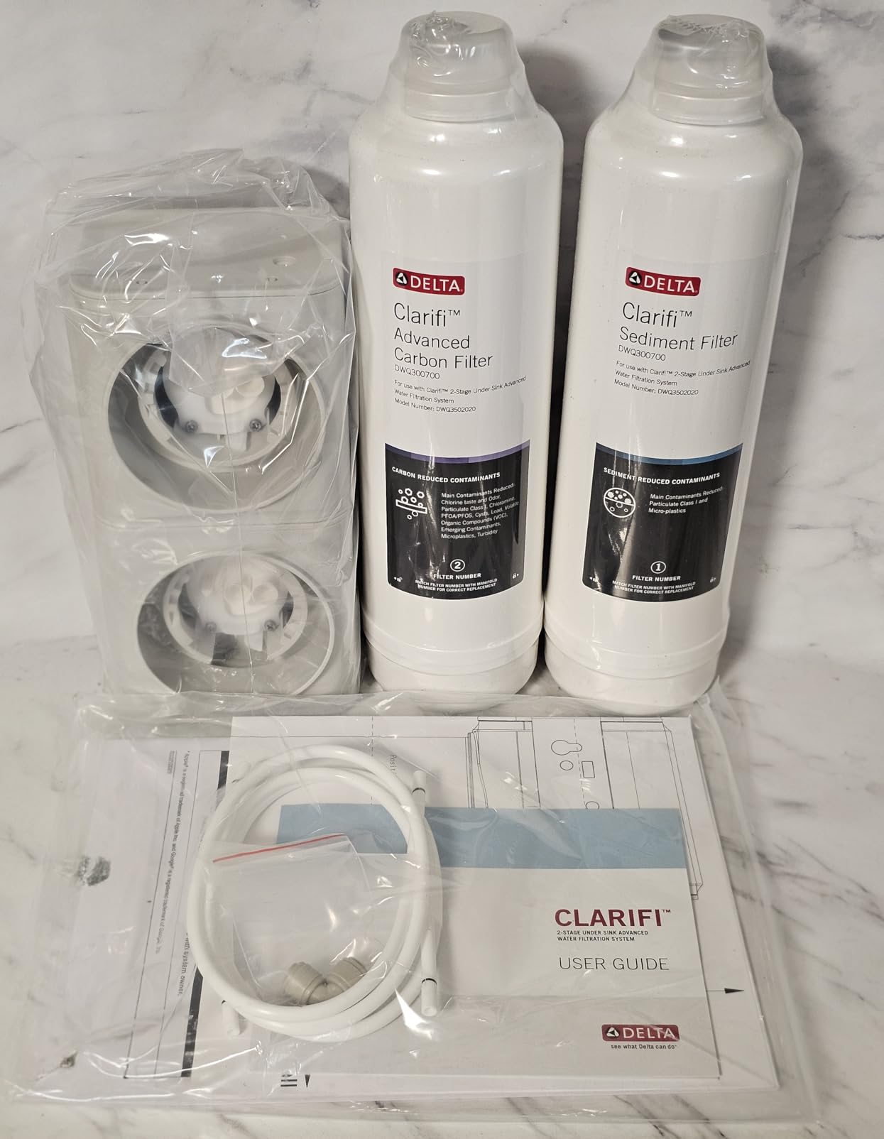 Delta Clarifi Advanced 2 Stage Under Sink Water Filter System, Water Filter for Kitchen Sink Beverage Faucet, DWQ3502020 customer photo 2