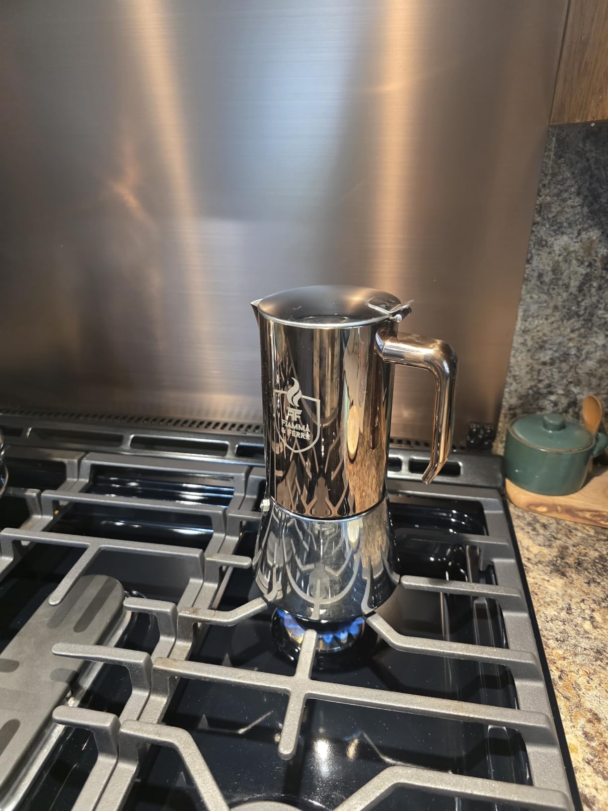 FIAMMA & FERRO Premium Italian Moka Pot - 12-Cup (600ml) Stainless Steel, Copper PVD Finish, Induction Compatible, Zero Aluminum, Zero Plastic customer photo 1