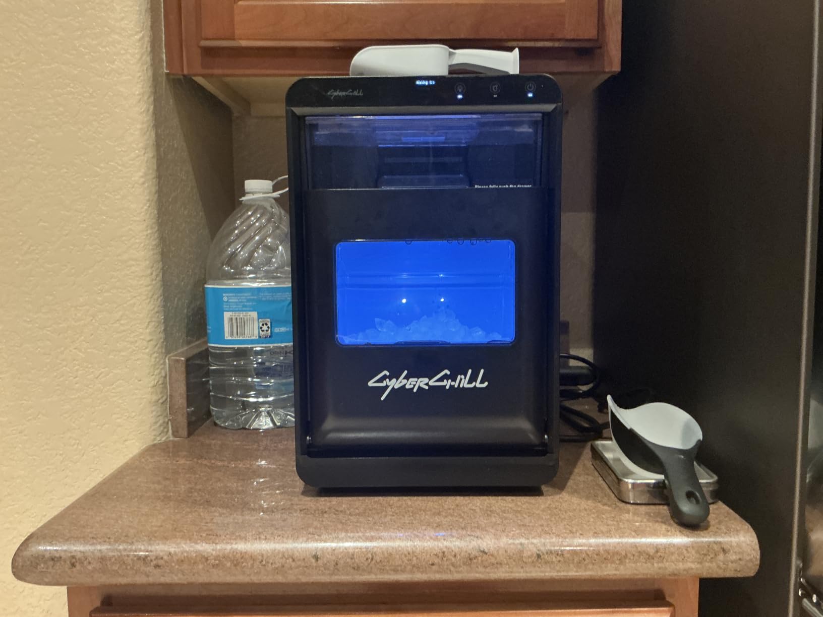 CyberChill Nugget Ice Maker Countertop 44lbs Per Day Pebble Sonic Ice Makers Machine Chewable Pellet Ice with Self-Cleaning Removable Water Tank See Through Window for Home/Kitchen/Office customer photo 2
