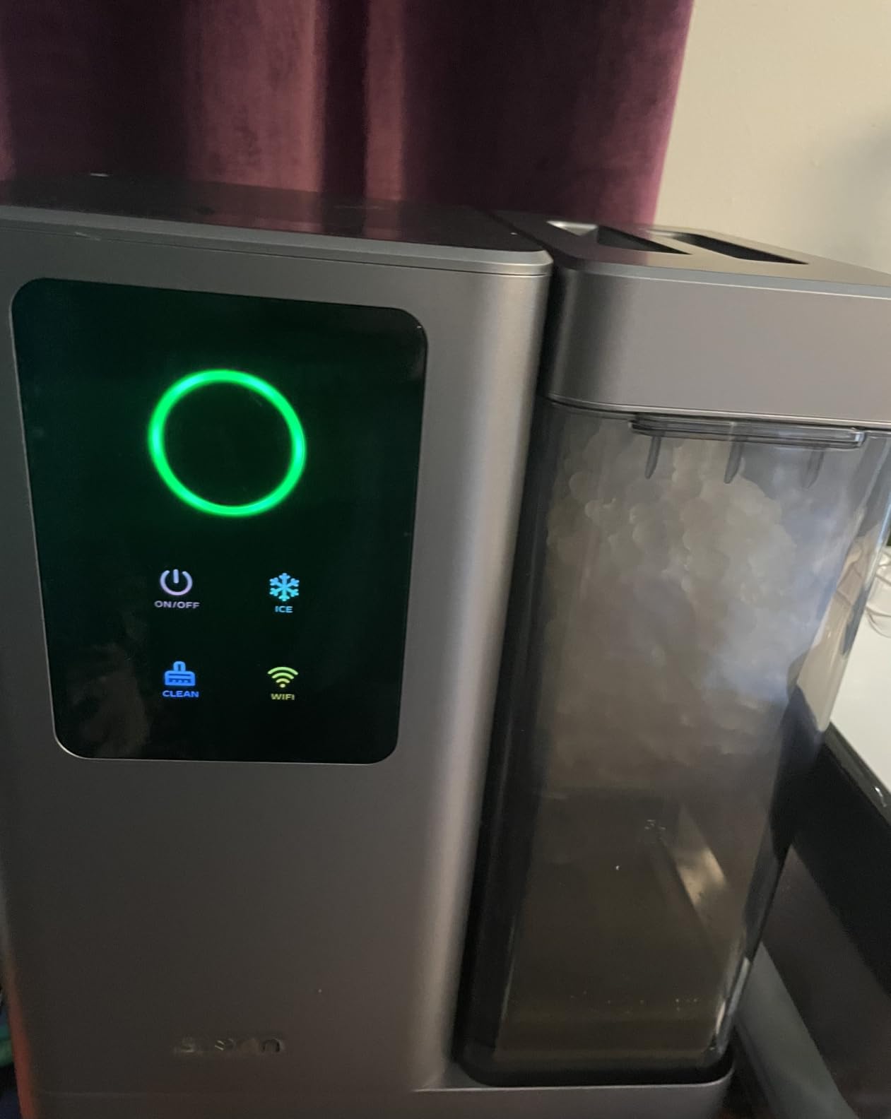 Nugget Ice Maker Countertop with APP & Voice Control, Self Cleaning Ice Machine with 3L Large Water Tank, 40 lbs/24H Soft Chewable Ice, Portable Pebble Ice Maker for Home, Kitchen and Party customer photo 1