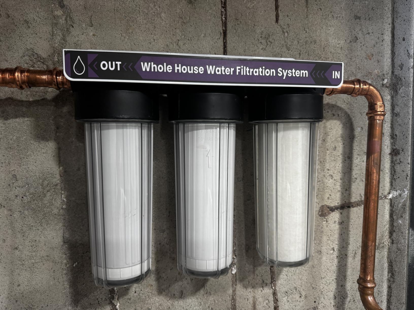 Whole House Water Filter System, 3-Stage Whole Home Water Softener System Highly Reduces Taste, Iron, Scale, Lead, Chlorine, with Heavy Metal and Anti-Scale Filter, 3/4