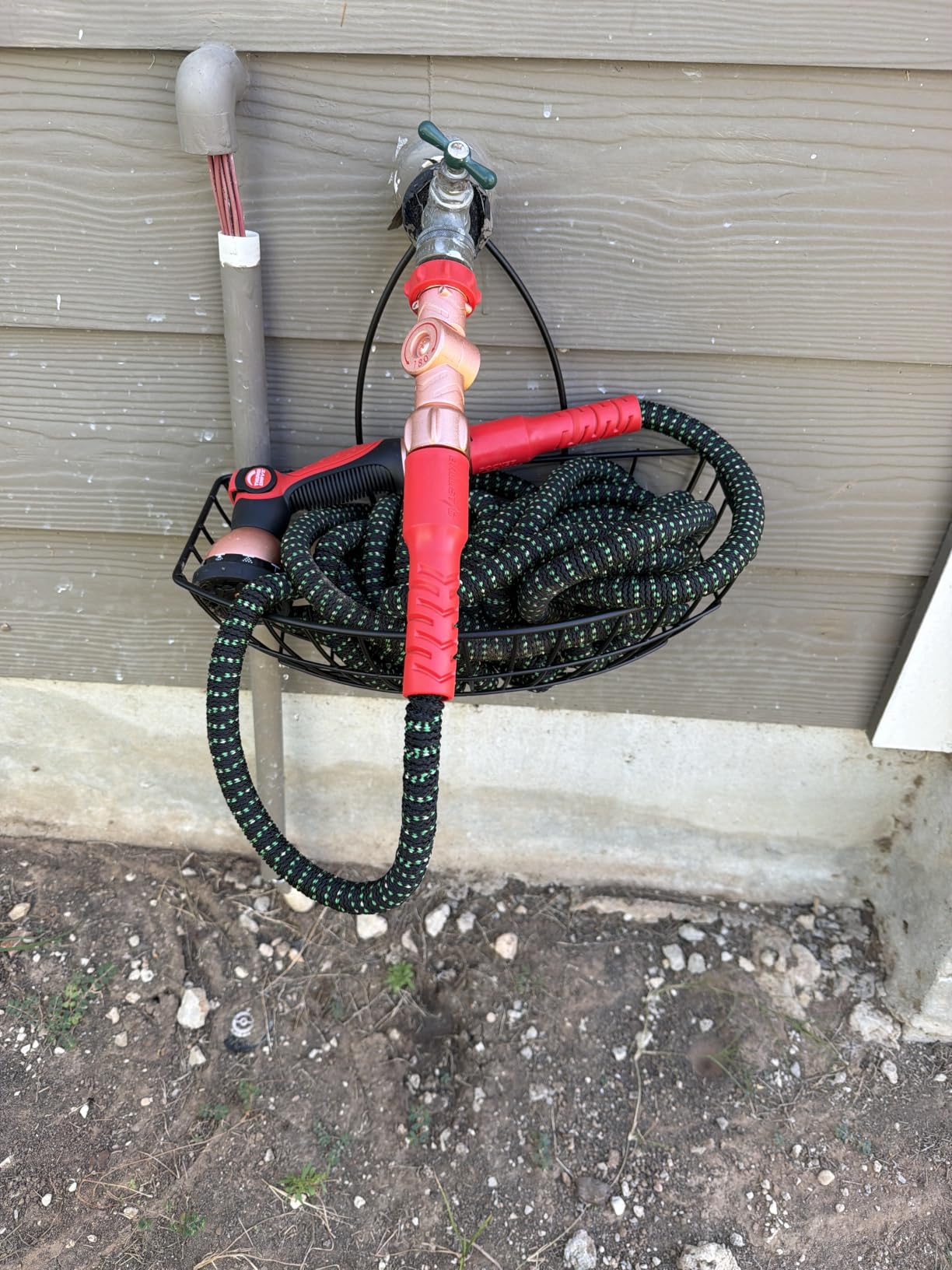 Pocket Hose Ballistic Double UV 75 FT Garden Hose, As Seen on TV | Anti-burst sleeve reinforced with bulletproof fiber, 360° swiveling pocket pivot connector, lightweight compact design customer photo 1
