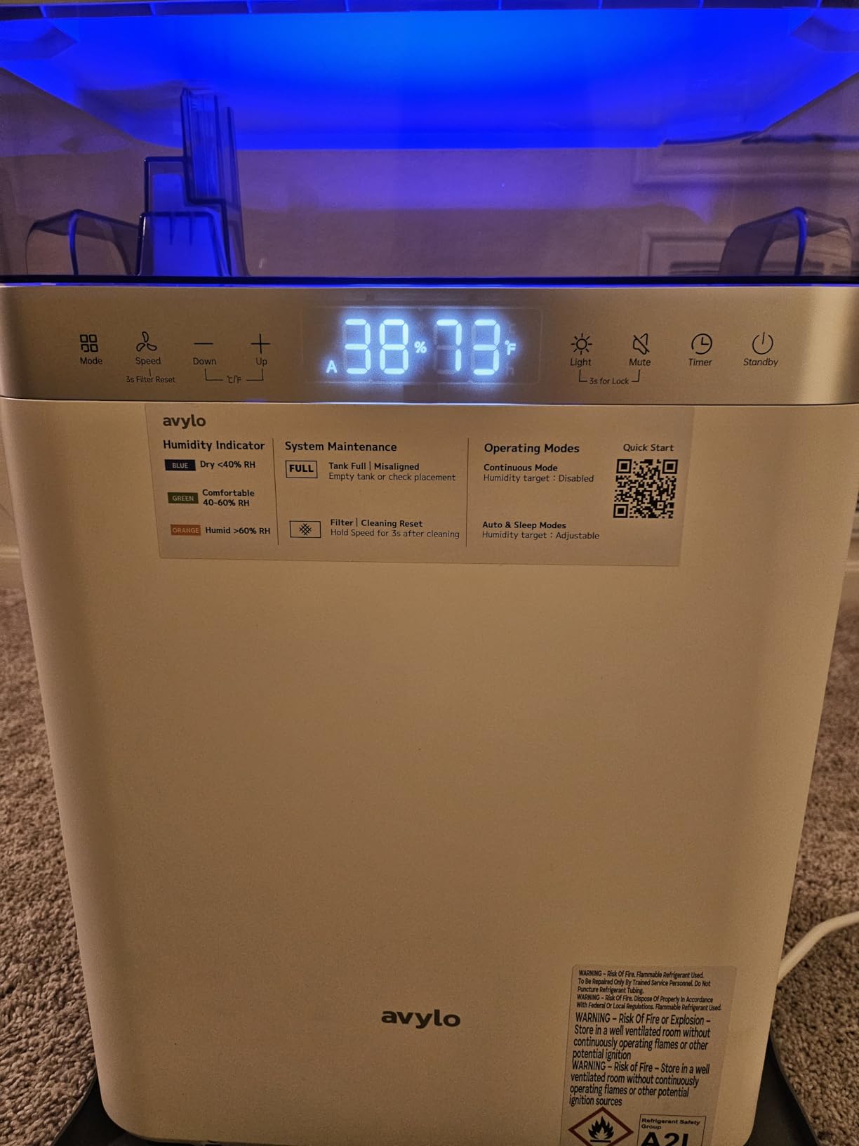 avylo Dehumidifier for Basement with Pump and Hose, Max 90 Pints/D, White customer photo 1