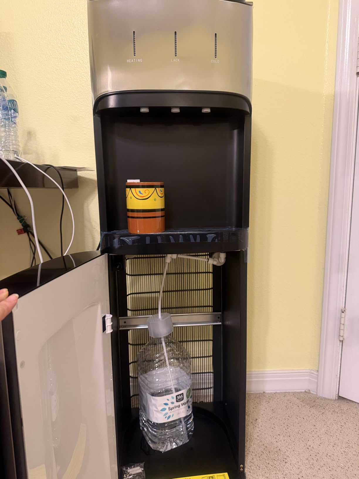 Tehanld Bottom Loading Water Cooler Dispenser for 3 or 5 Gallon Bottles, Stainless Steel Water Dispenser with Hot, Room & Cold Water, Child Safety Lock, Metallic Silver customer photo 2