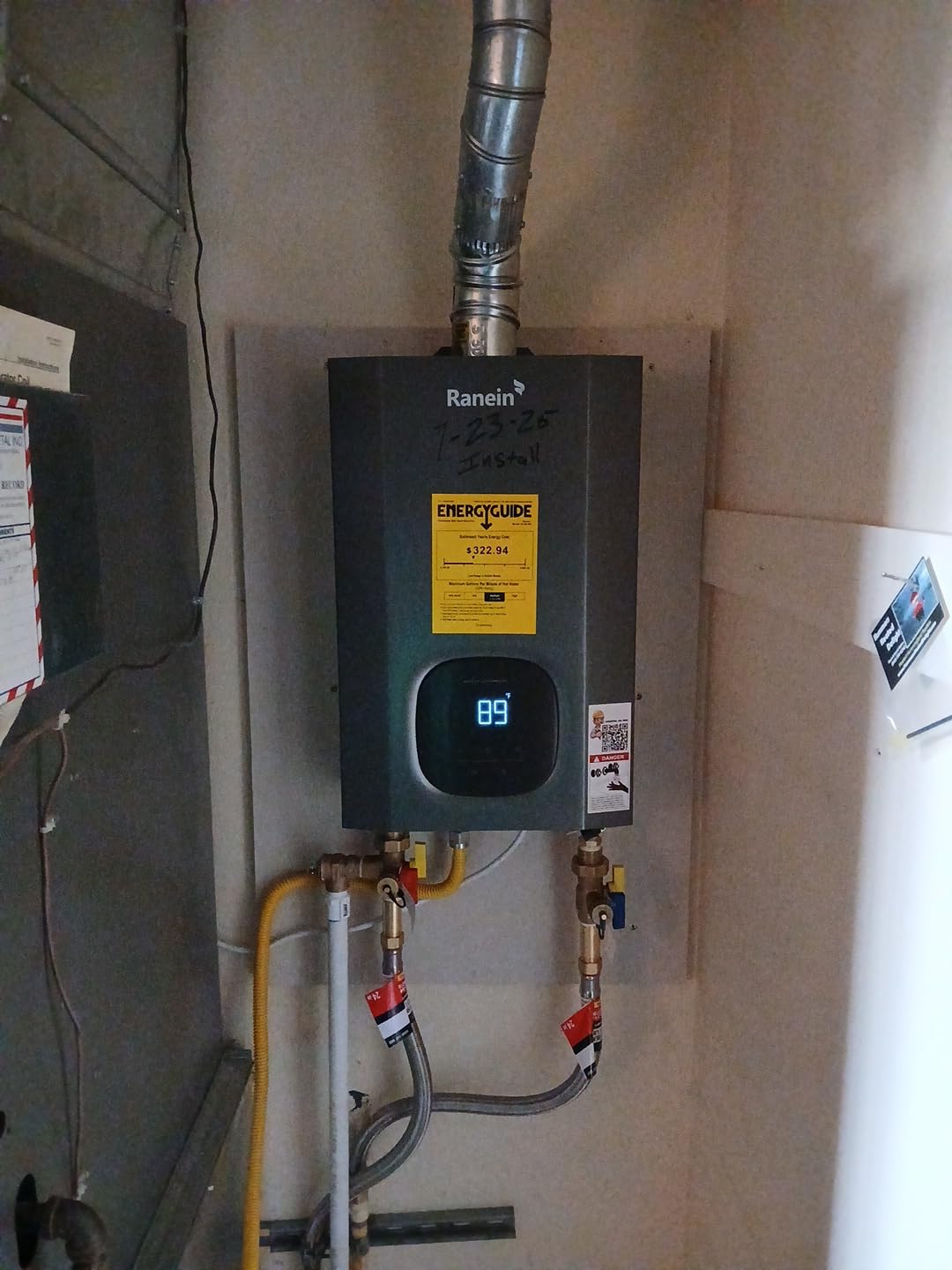 Ranein Natural Gas Tankless Water Heater, Outdoor Max 8.5 GPM, 190,000 BTU Instant Hot Water Heater customer photo 2