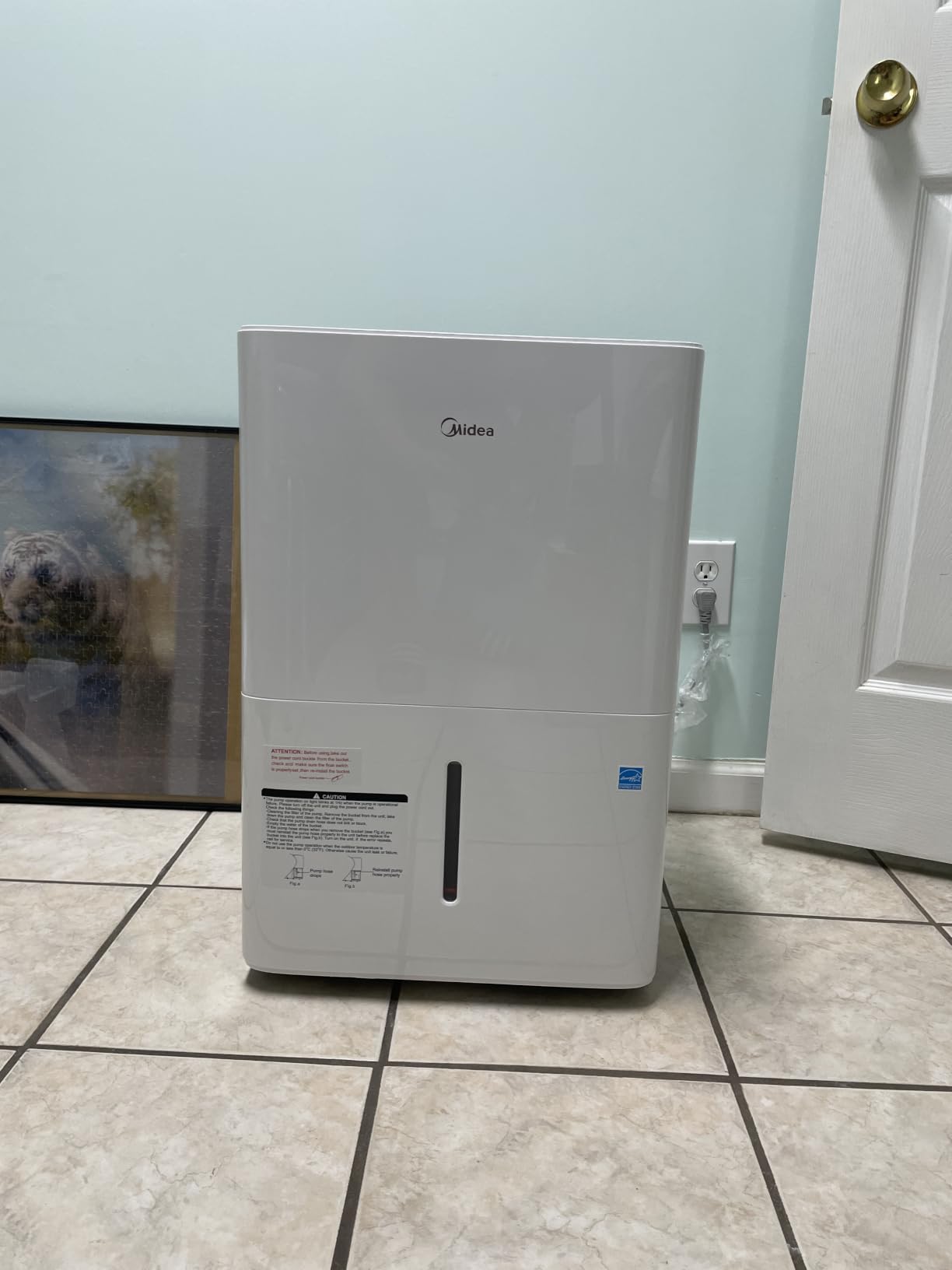 Midea 4,500 Sq. Ft. Dehumidifier With Pump Included, 50 Pint - Ideal For Basements, Large & Medium Sized Rooms, And Bathrooms (White) customer photo 2