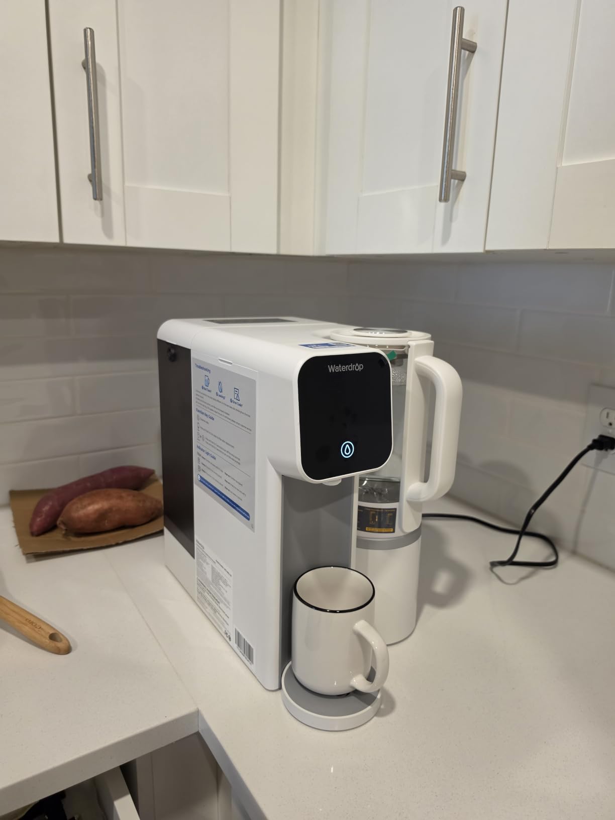 Waterdrop M6SL Mineral Reverse Osmosis Water Filter Countertop, Room-Temp, 8-Stage Reverse Osmosis System, Glass Pitcher, BPA-Free customer photo 2