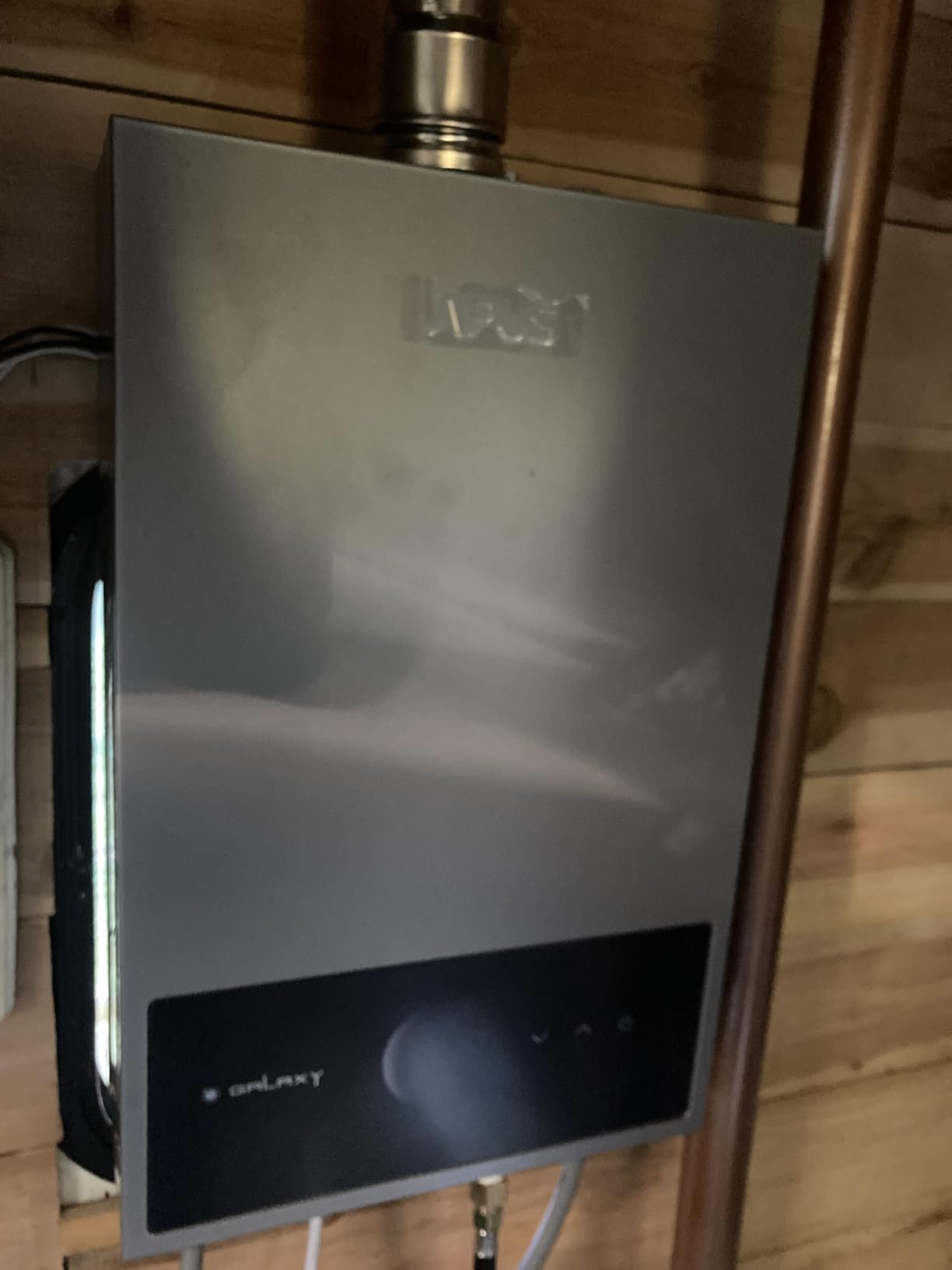 APUS Tankless Water Heater Propane Gas, Up to 5.5 GPM, Indoor Hot Water Heater, 120,000 BTU on Demand Instant Hot Water Heaters with Smart Digital Display, Space Gray customer photo 1