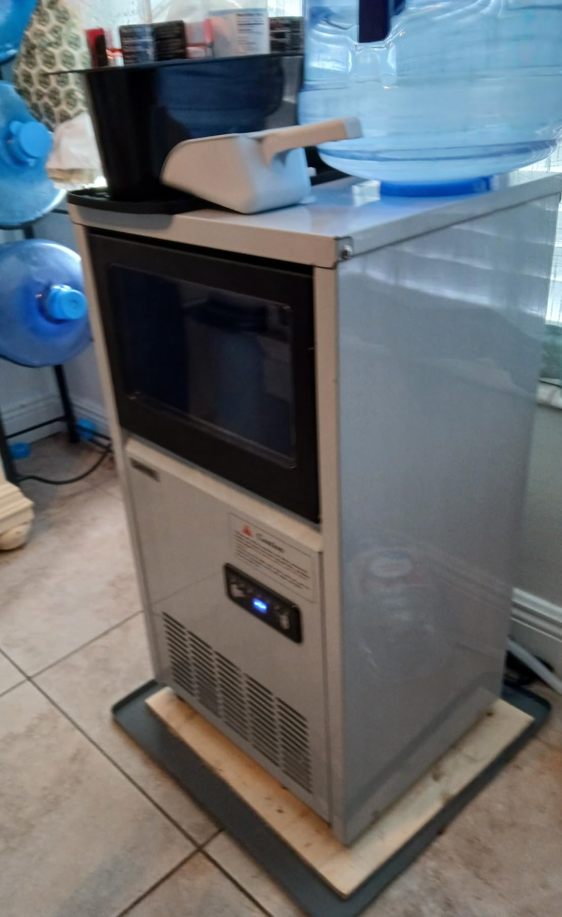 Commercial Ice Maker Machine 120lbs/24h, 36lbs Storage Capacity, Dual Water Inlet Mode customer photo 2