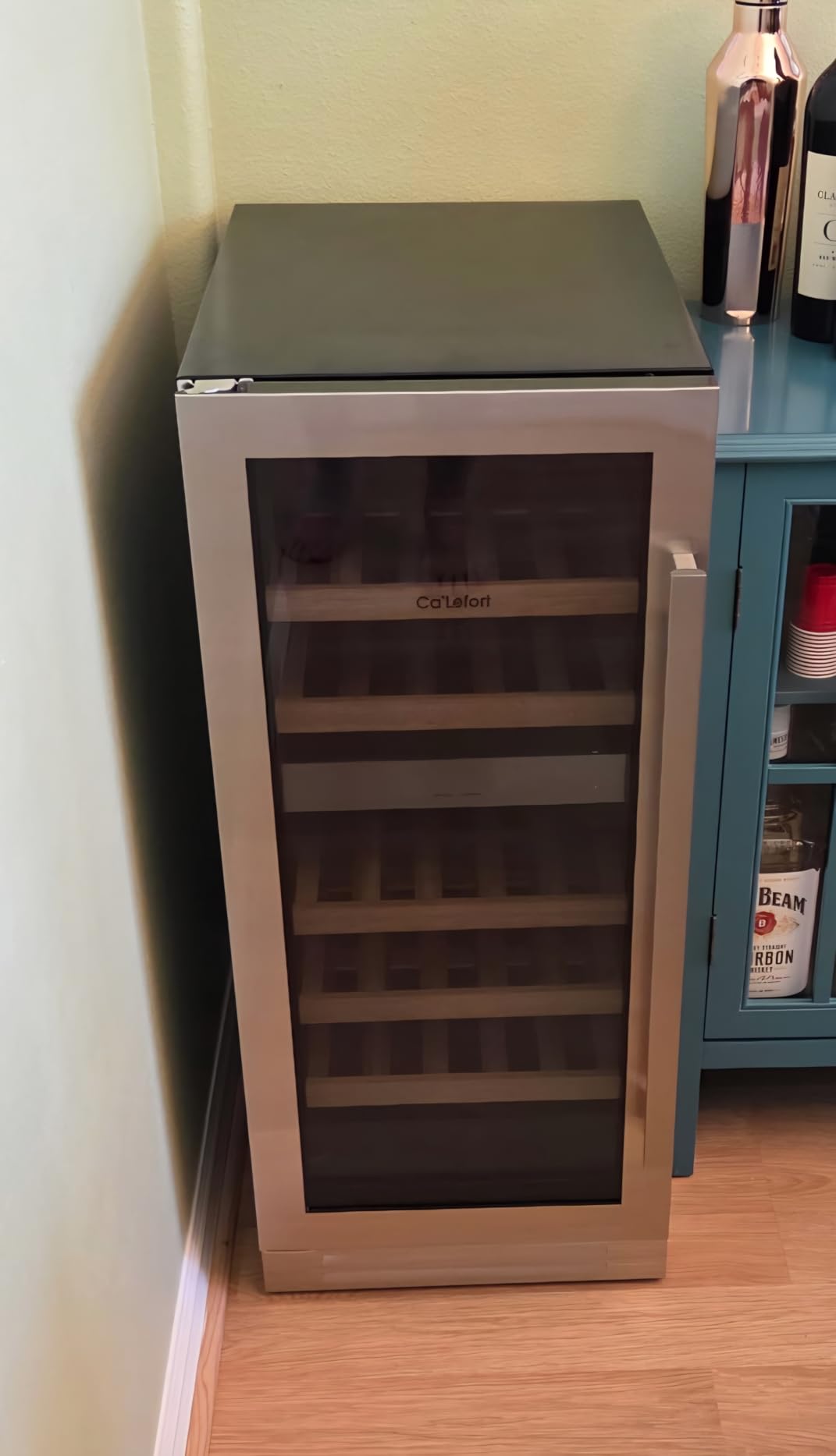 Ca'Lefort 24 Inch Wine Fridge, 52-Bottle Built-In Dual Zone Wine Cooler | 40-65°F Control, Adjustable Shelves, Glass Door & 3-Color LED, Automatic Defrost, Under Counter or Freestanding for Home Bar customer photo 1
