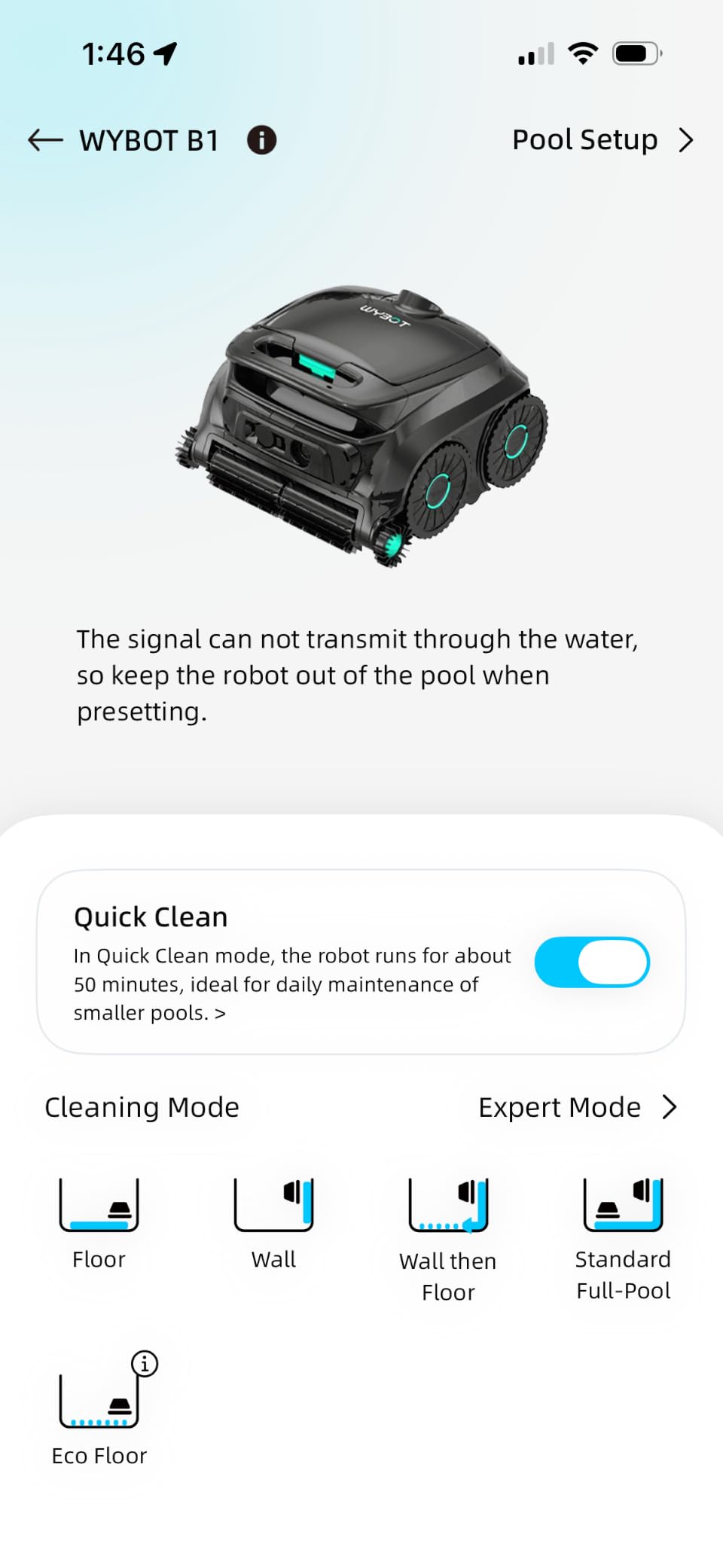 WYBOT B1 Cordless Robotic Pool Vacuum, Quad-Roller Brushes, Smart Navigation, App Control customer photo 1