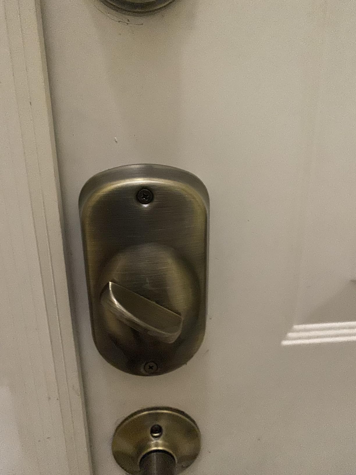Schlage BE365 Camelot Electronic Keypad Deadbolt Lock, Satin Nickel | Keyless entry door lock, Push button keypad deadbolt, Key backup included, Certified security, Easy install customer photo 2
