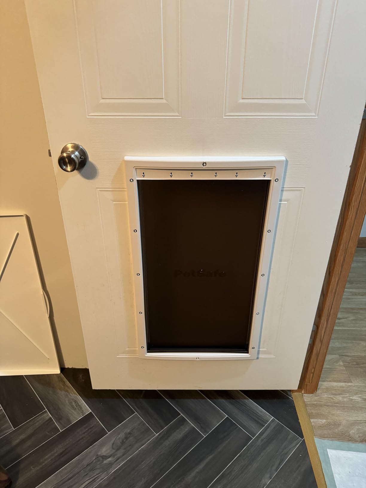 PetSafe Plastic Dog & Cat Door, Pets Up to 220 lb, X-Large | Flap Opening 13 5/8 in W x 23 5/8 in H, Snap-on Closing Panel, Paintable Frame, Easy DIY Install customer photo 2