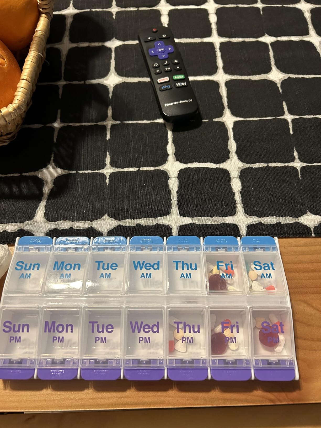 Ezy Dose Weekly (7-Day) AM/PM Pill Organizer, X-Large Case, Blue/Purple customer photo 2