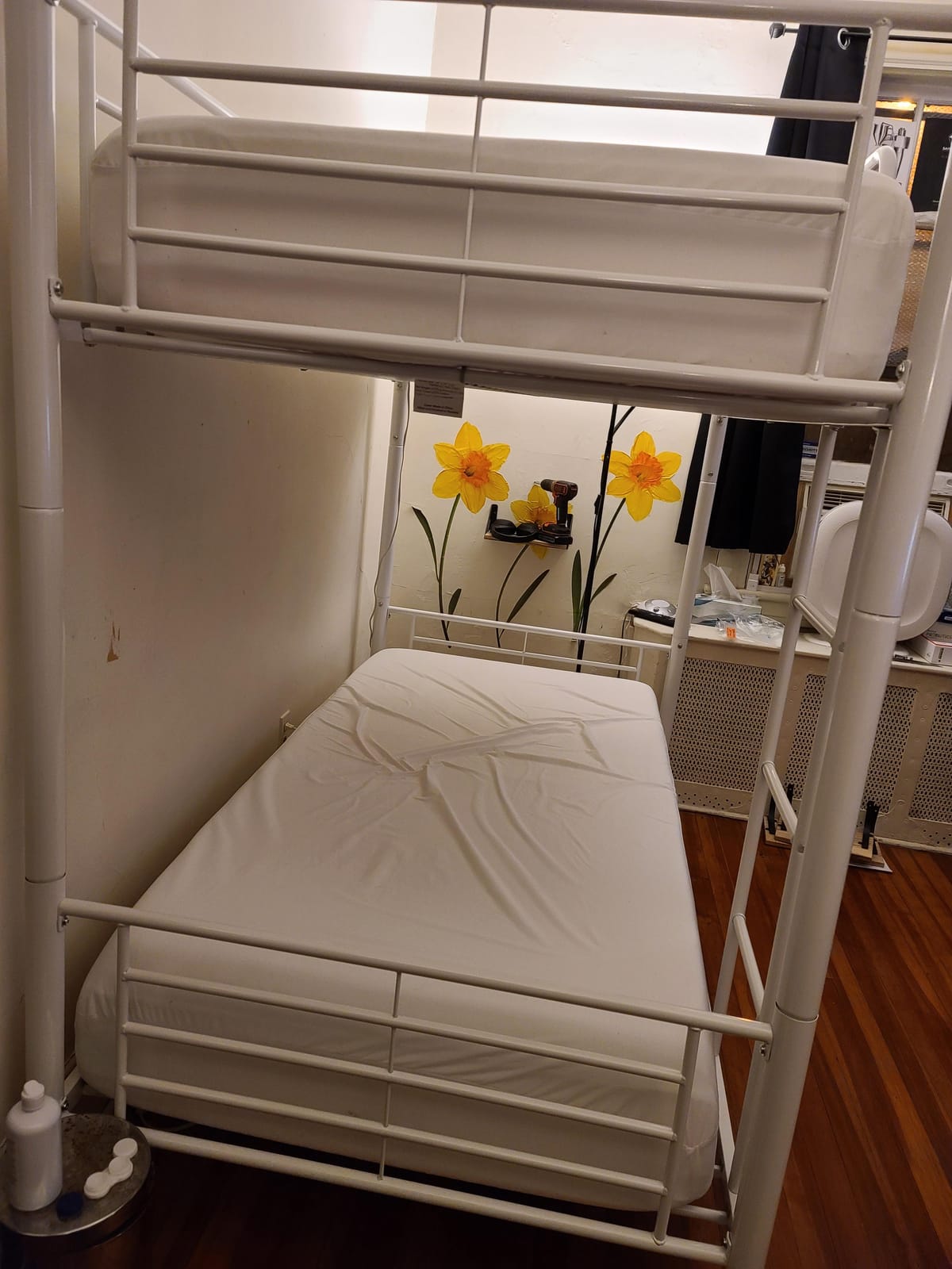 Walker Edison Elodie Urban Industrial Twin Over Twin Metal Bunk Bed, Twin Over Twin, Black customer photo 2