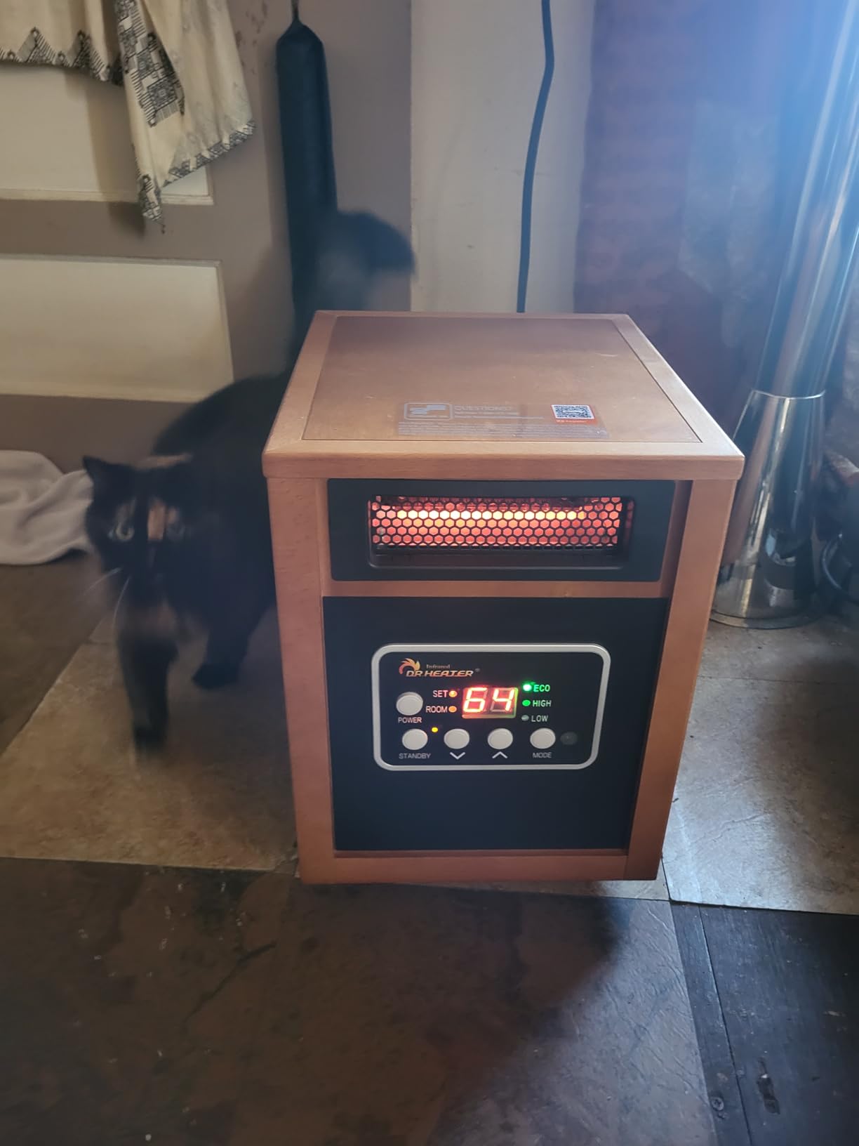 Dr Infrared Heater DR-968 Portable Space Heater, 1500-Watt, Cherry customer photo 2