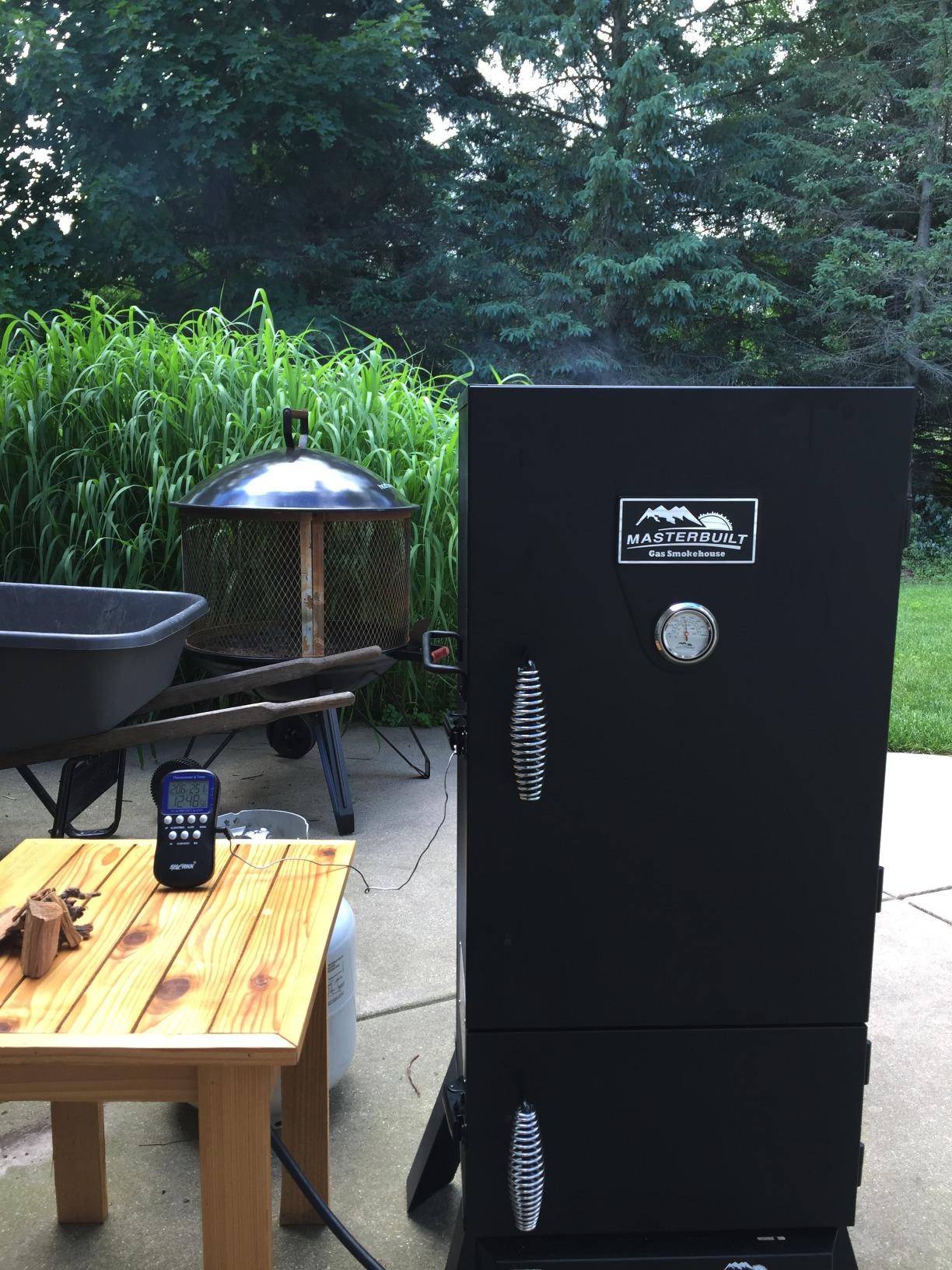 Masterbuilt 30-Inch Dual Fuel Propane & Charcoal Vertical Smoker with 730 Sq. In. Cooking Space, Push-Button Ignition, Temperature Gauge, 4 Smoking Racks, Black customer photo 1