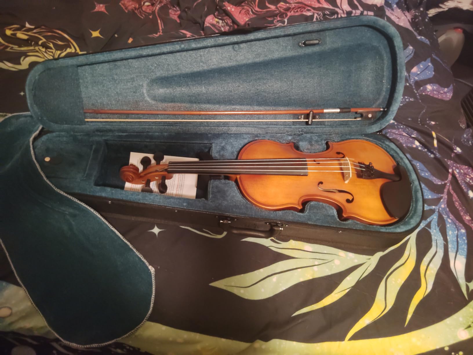 Mendini by Cecilio 14 Inch Solid Wood Acoustic Viola Set, Natural Varnish | Hand Carved Acoustic Viola Kit with Hard Case, Bow, Rosin, Viola Bridge, Extra Viola Strings for Beginners customer photo 2