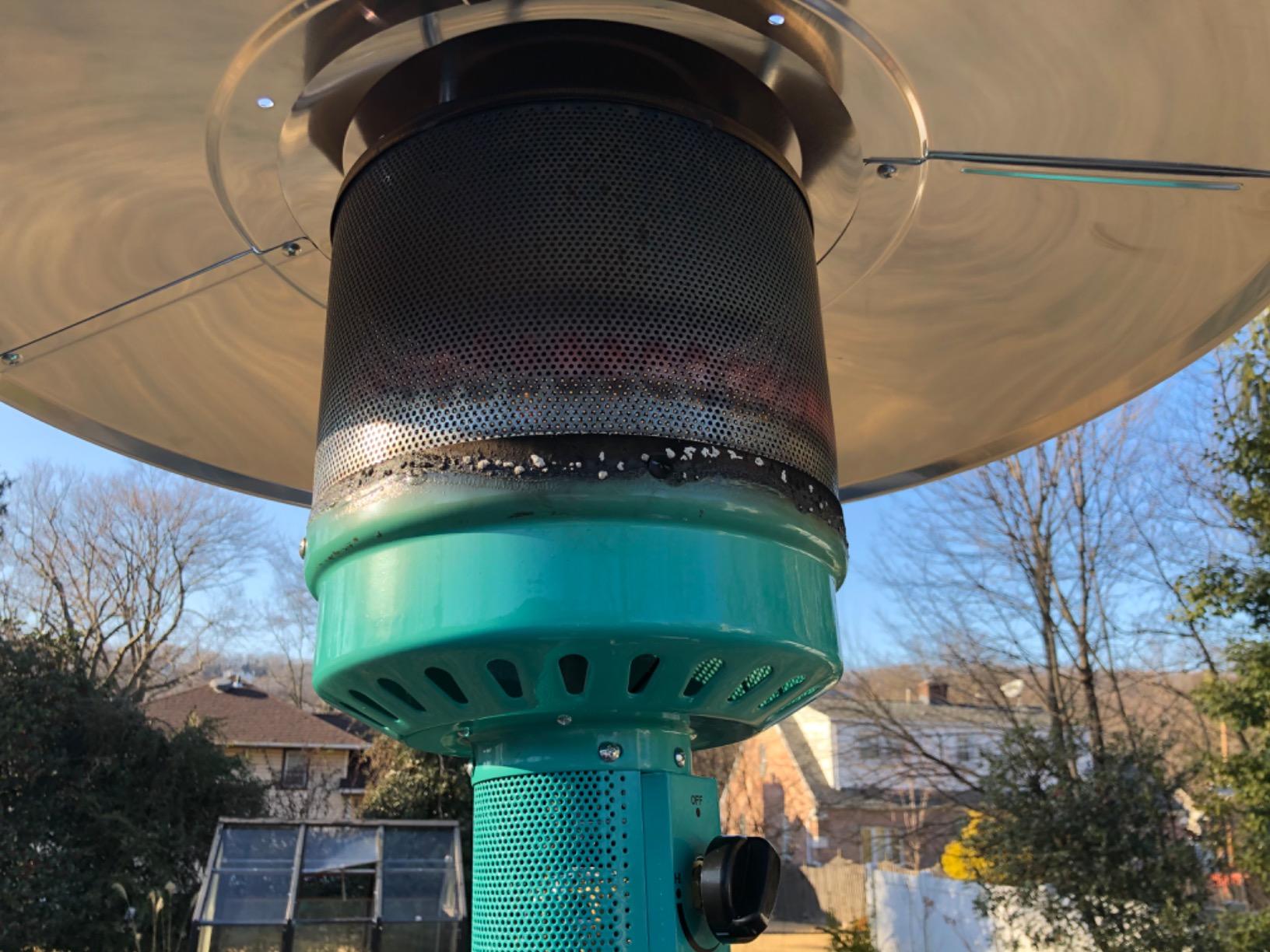 Fire Sense 61130 Patio Heater with Wheels, 48,000 BTU, Aqua Blue | Electronic Ignition System, Portable Outdoor Propane Heater, All Seasons customer photo 2